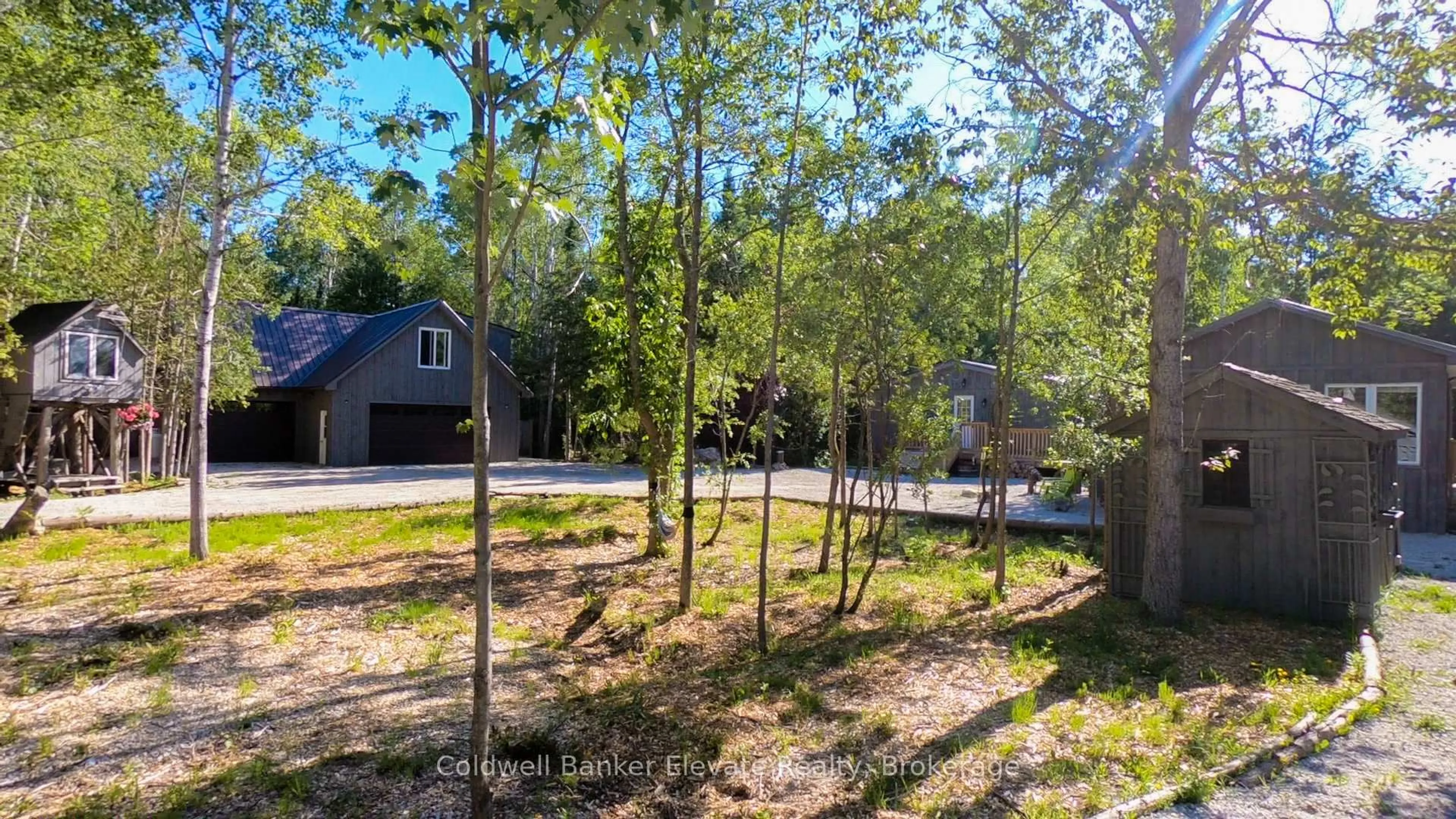 A pic from outside/outdoor area/front of a property/back of a property/a pic from drone, forest/trees view for 102 Cape Chin North Rd, Northern Bruce Peninsula Ontario N0H 1W0