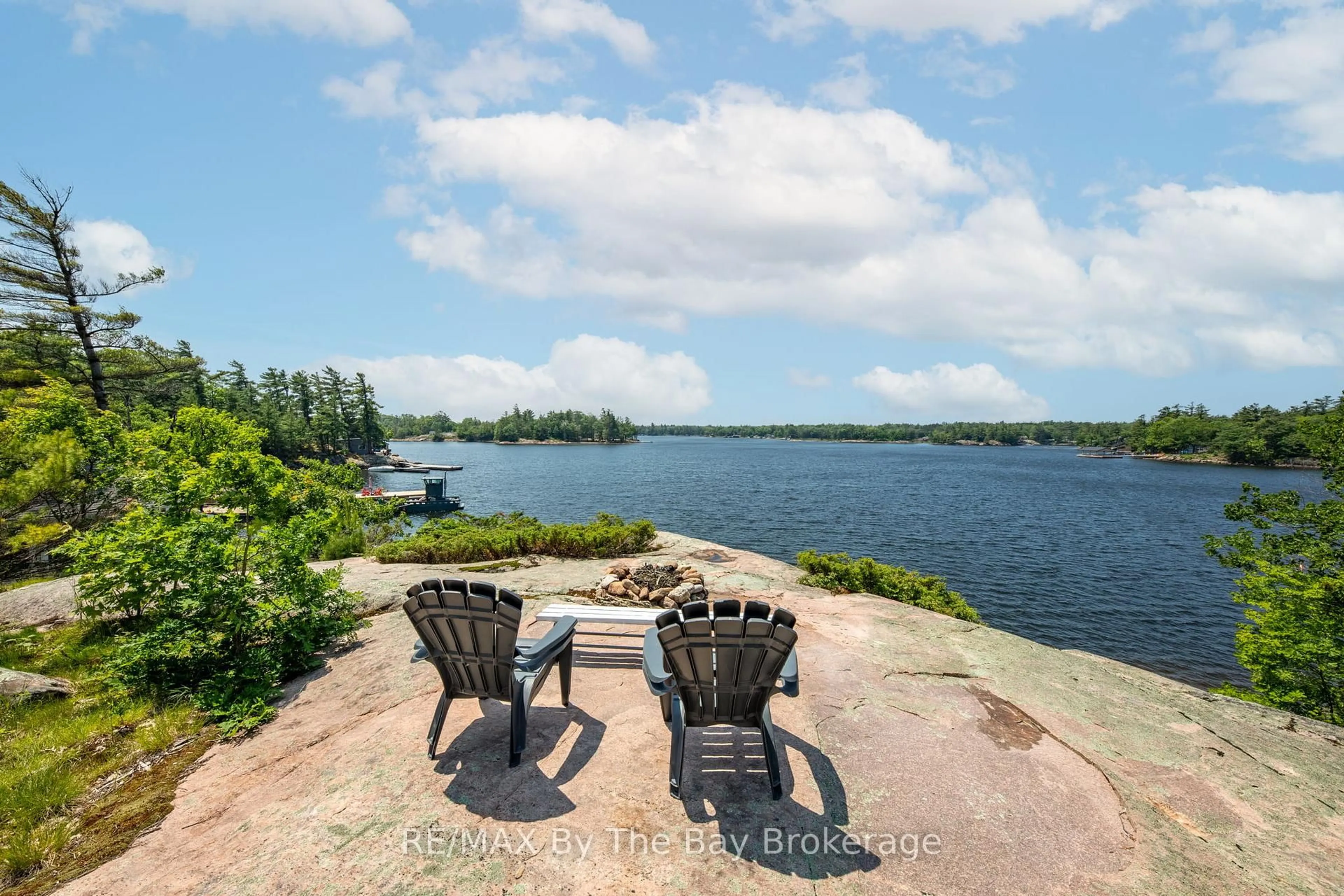 Patio, water/lake/river/ocean view for 3572 Island 820/Mermaid Island, Georgian Bay Ontario P0E 1E0