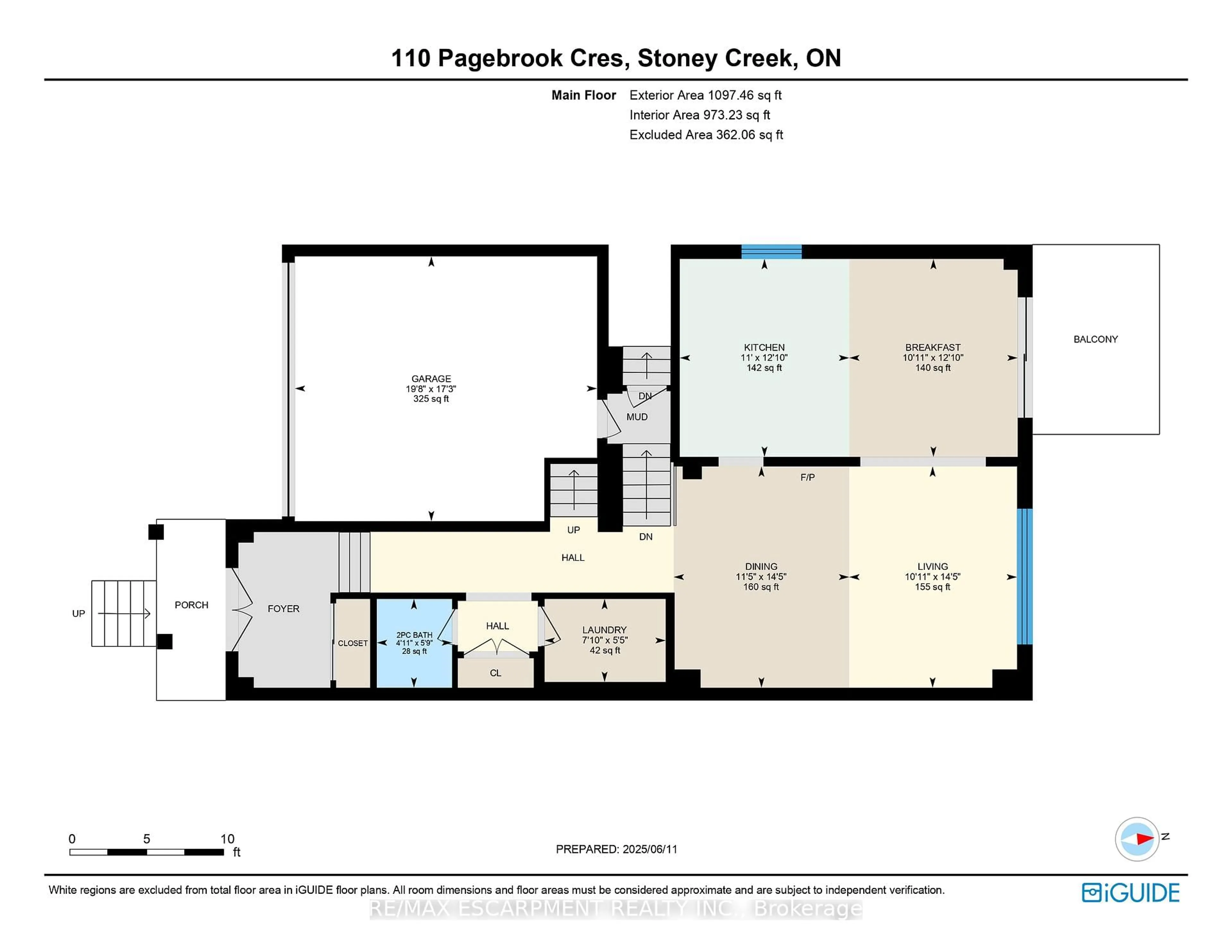 Floor plan for 110 Pagebrook Cres, Hamilton Ontario L8J 0K7