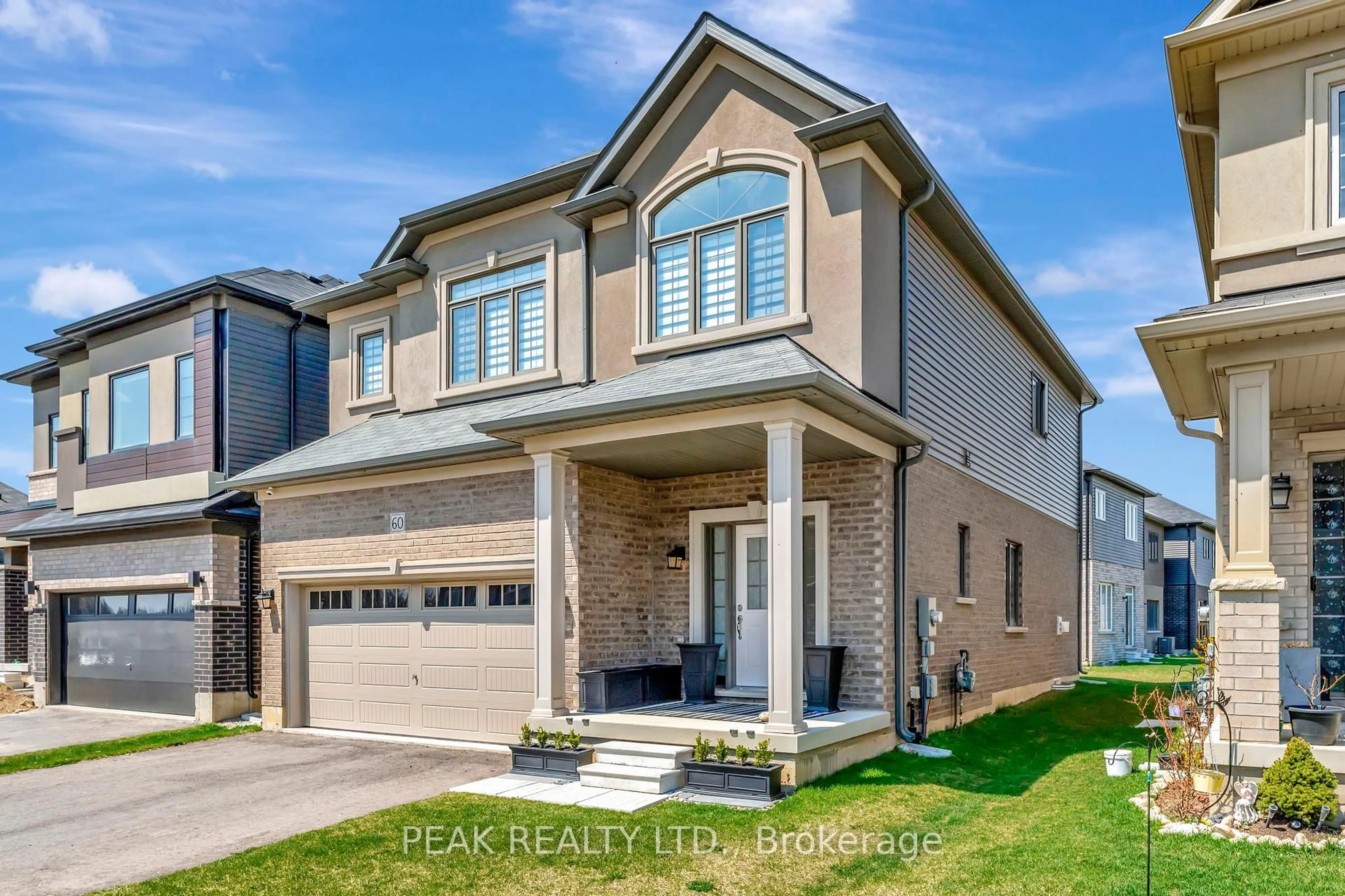 Home with brick exterior material, street for 60 Stauffer Rd, Brantford Ontario N3V 0B4