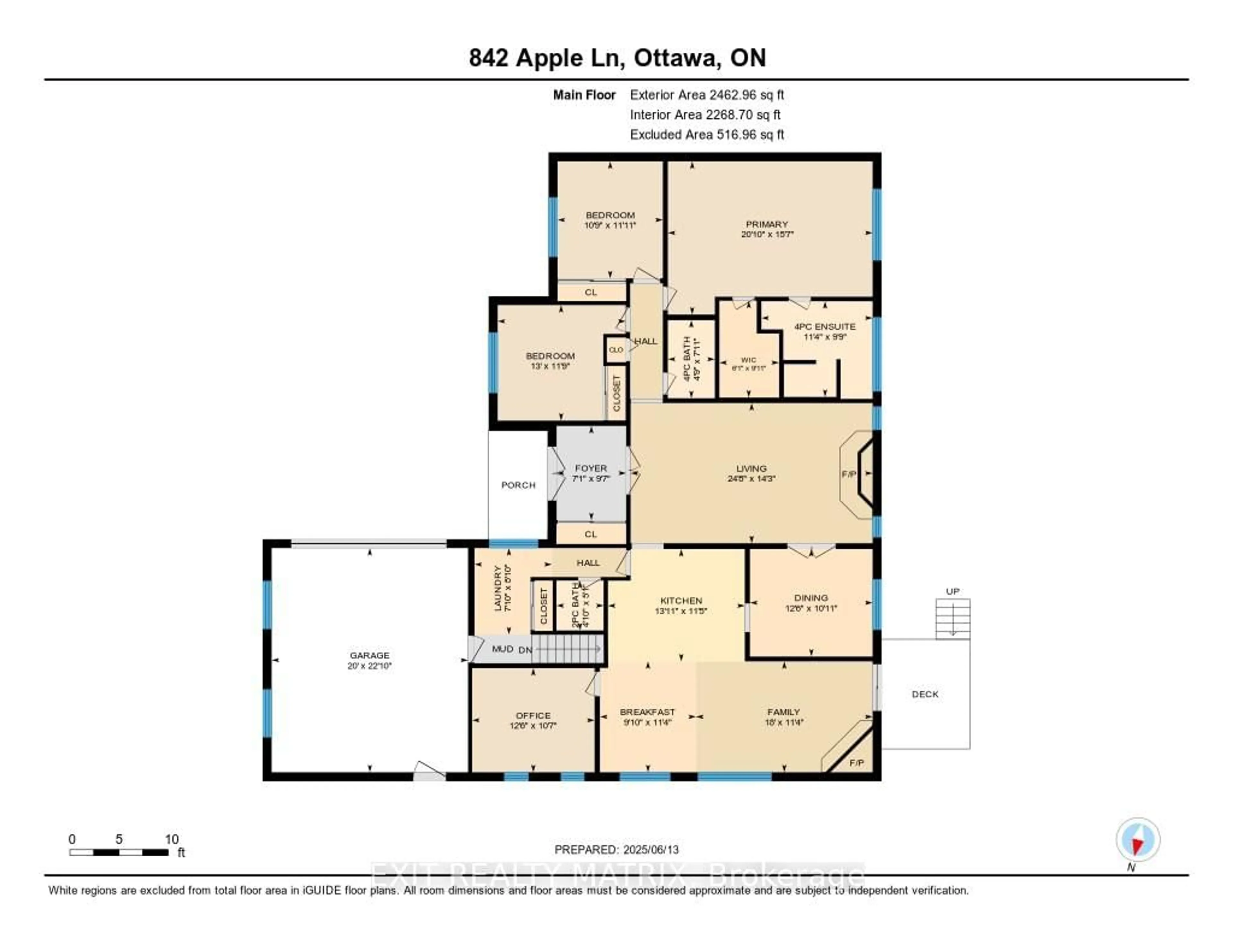 Floor plan for 842 Apple Lane, Cumberland Ontario K4C 1C1