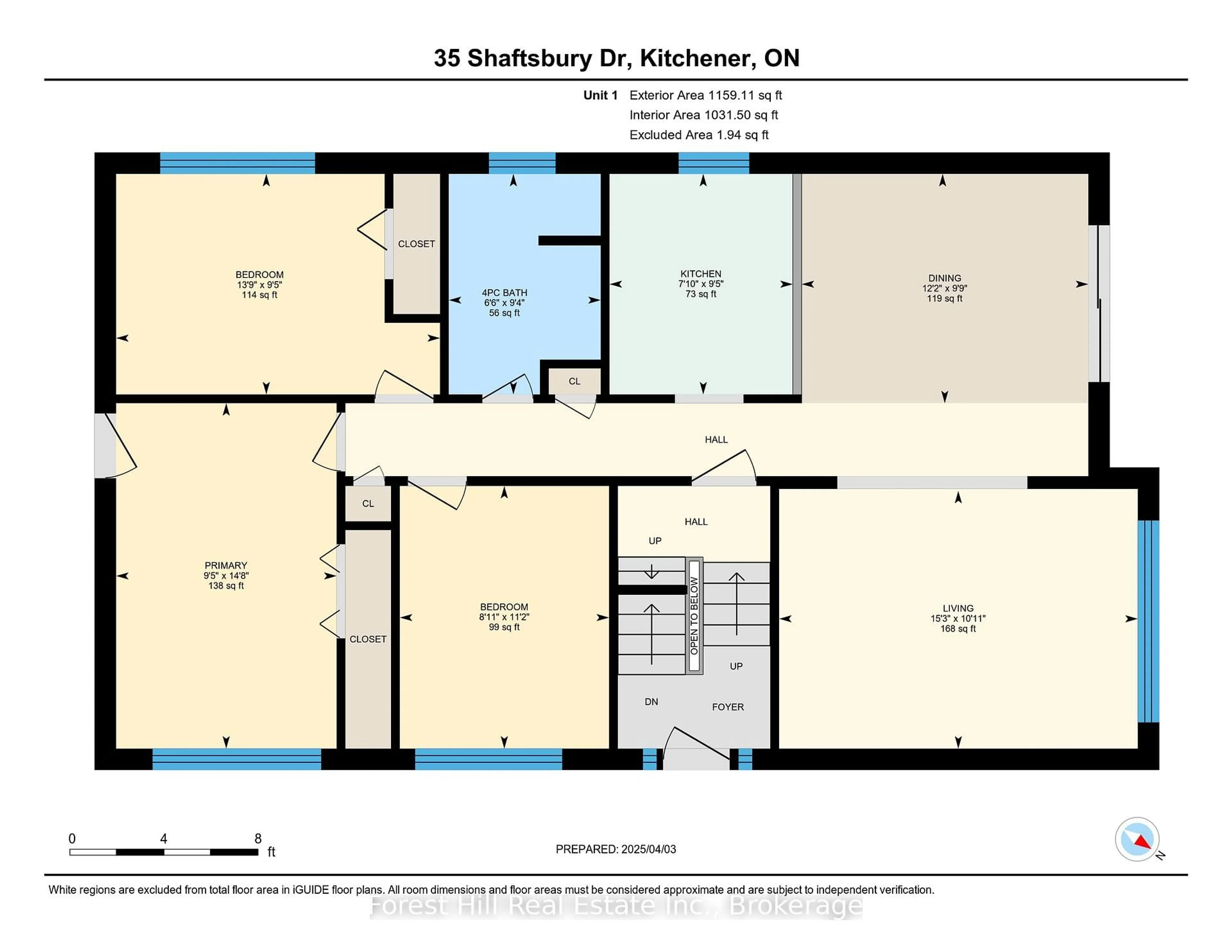 Floor plan for 35 Shaftsbury Dr, Kitchener Ontario N2A 1N4