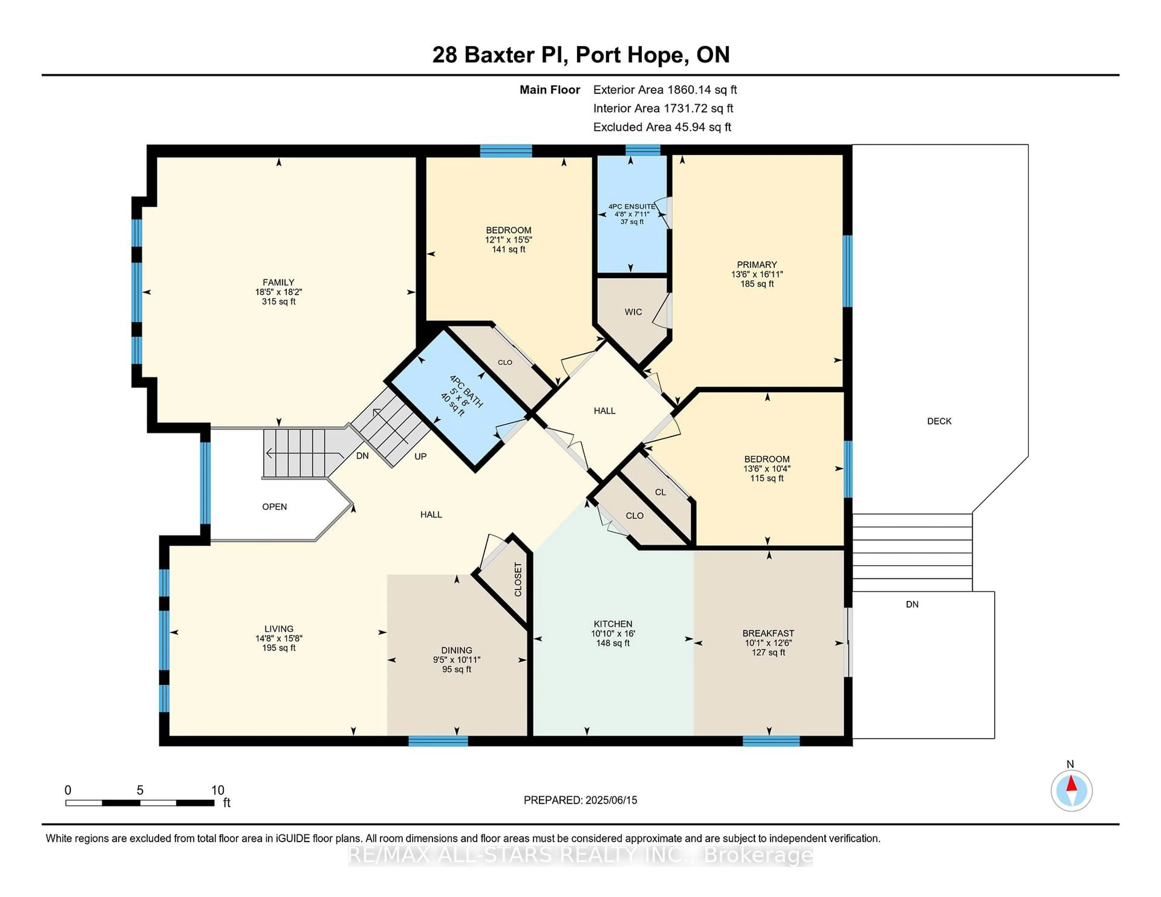 Floor plan for 28 Baxter Pl, Port Hope Ontario L1A 4J6