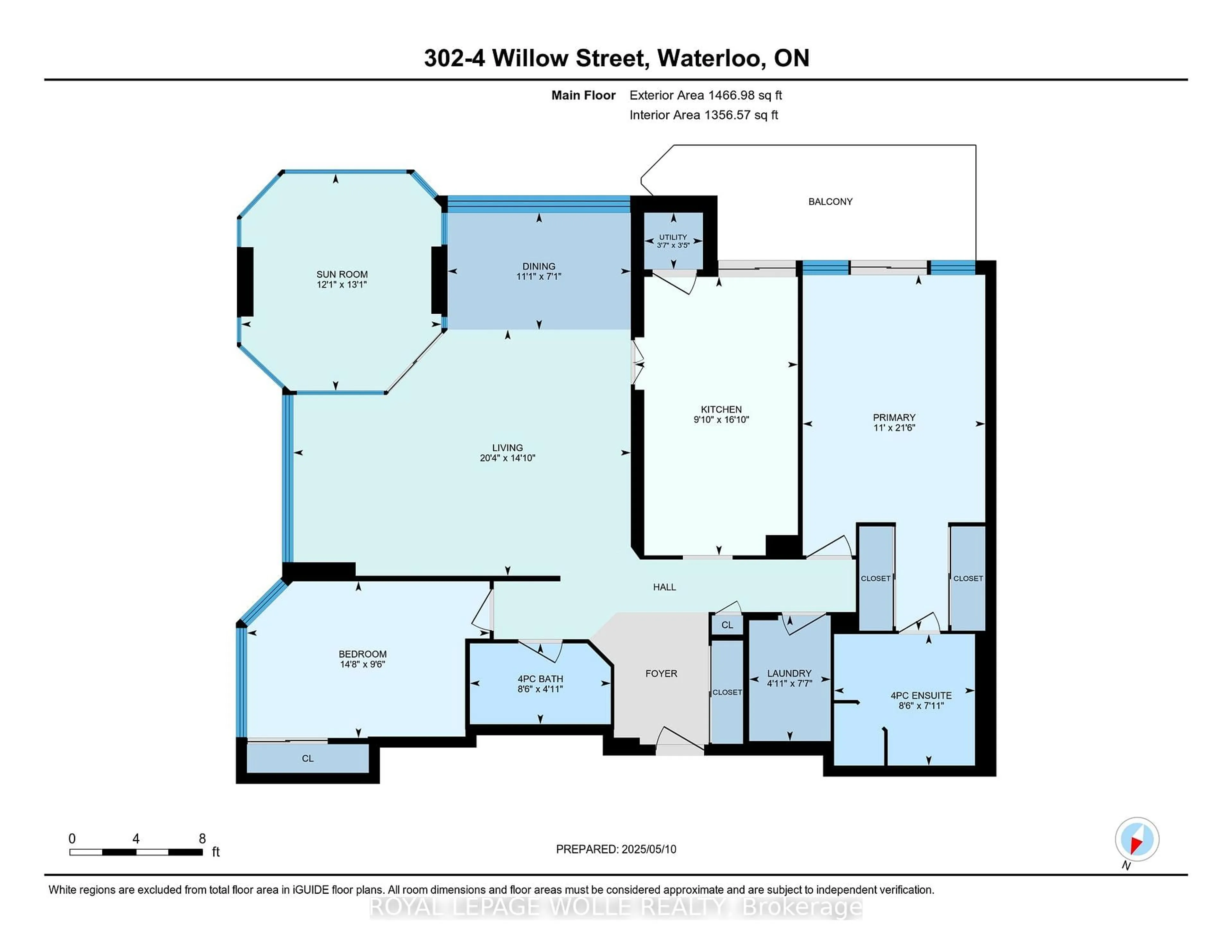 Floor plan for 4 Willow St #302, Waterloo Ontario N2J 4S2
