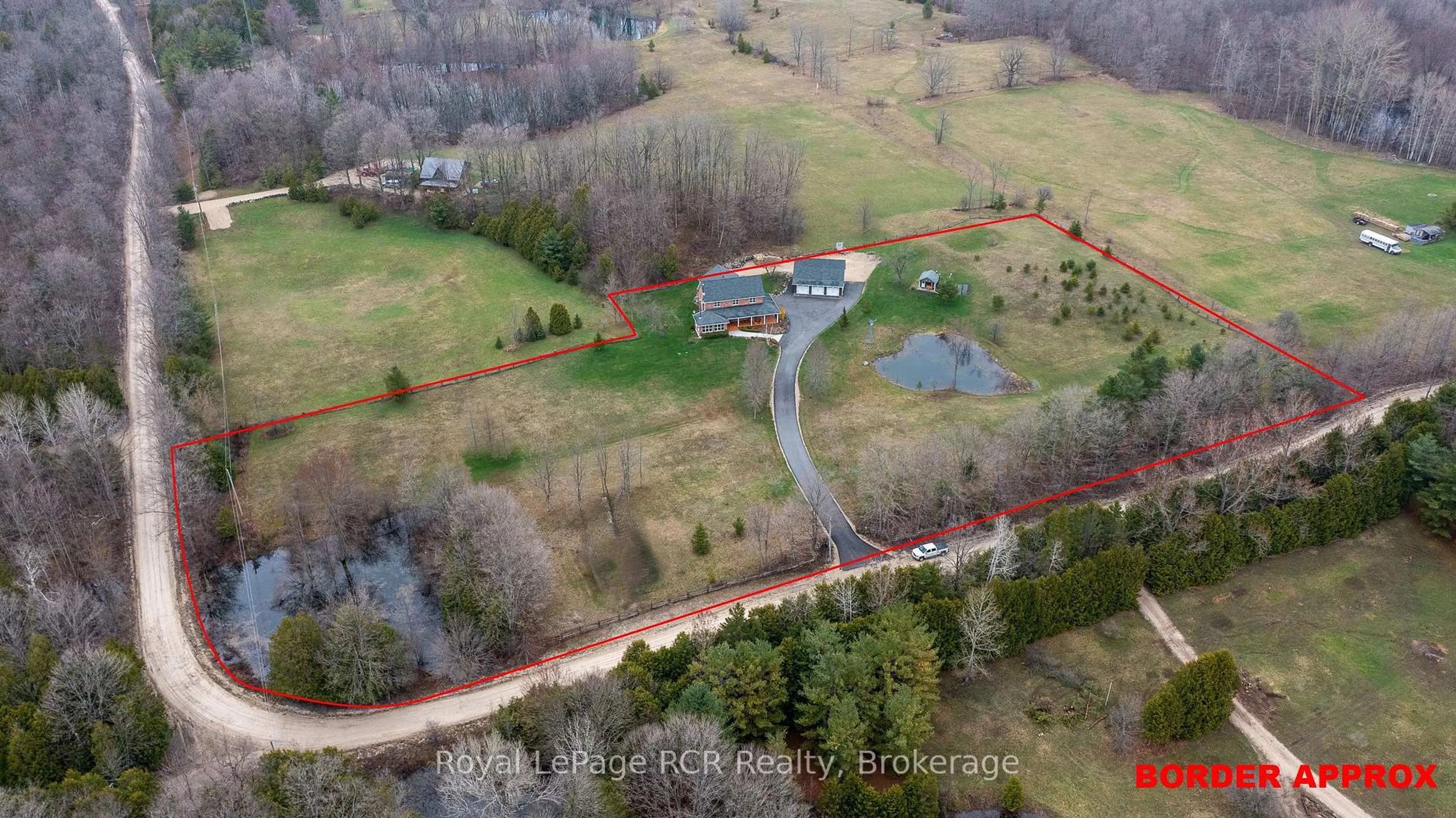 A pic from outside/outdoor area/front of a property/back of a property/a pic from drone, unknown for 414625 Baseline Rd, West Grey Ontario N0C 1H0
