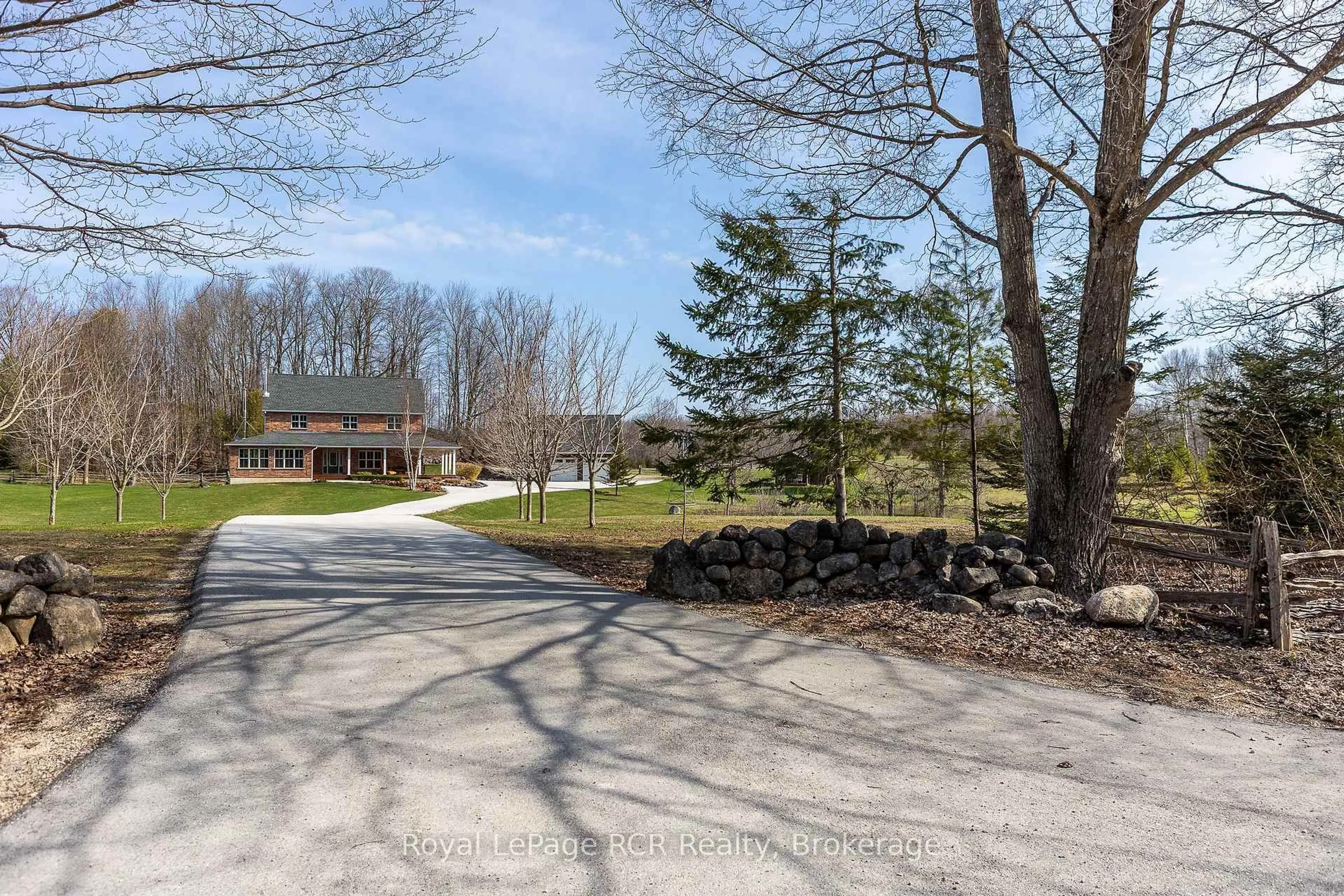 A pic from outside/outdoor area/front of a property/back of a property/a pic from drone, water/lake/river/ocean view for 414625 Baseline Rd, West Grey Ontario N0C 1H0