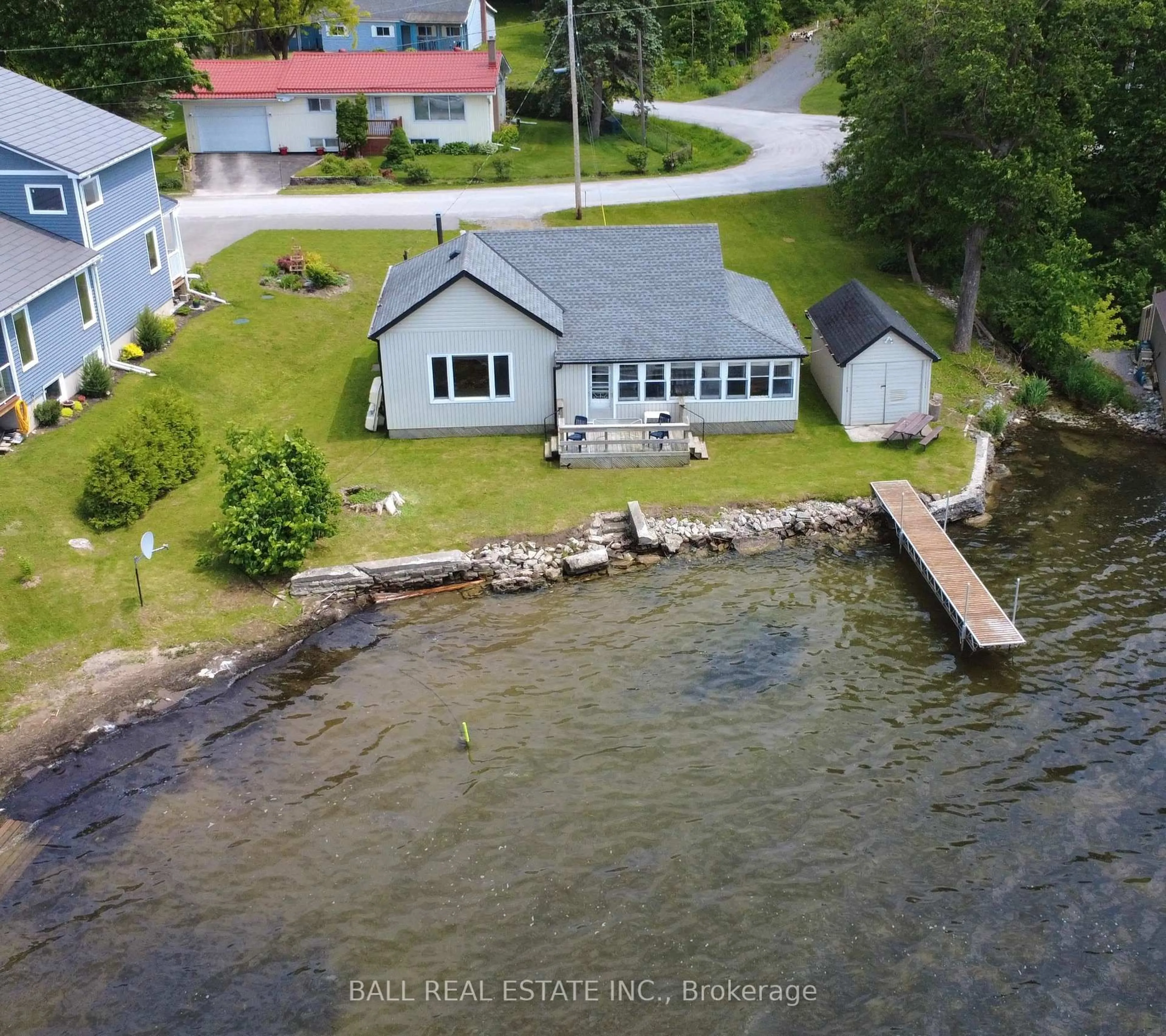 A pic from outside/outdoor area/front of a property/back of a property/a pic from drone, water/lake/river/ocean view for 654 Hatton Ave, Selwyn Ontario K0L 1H0
