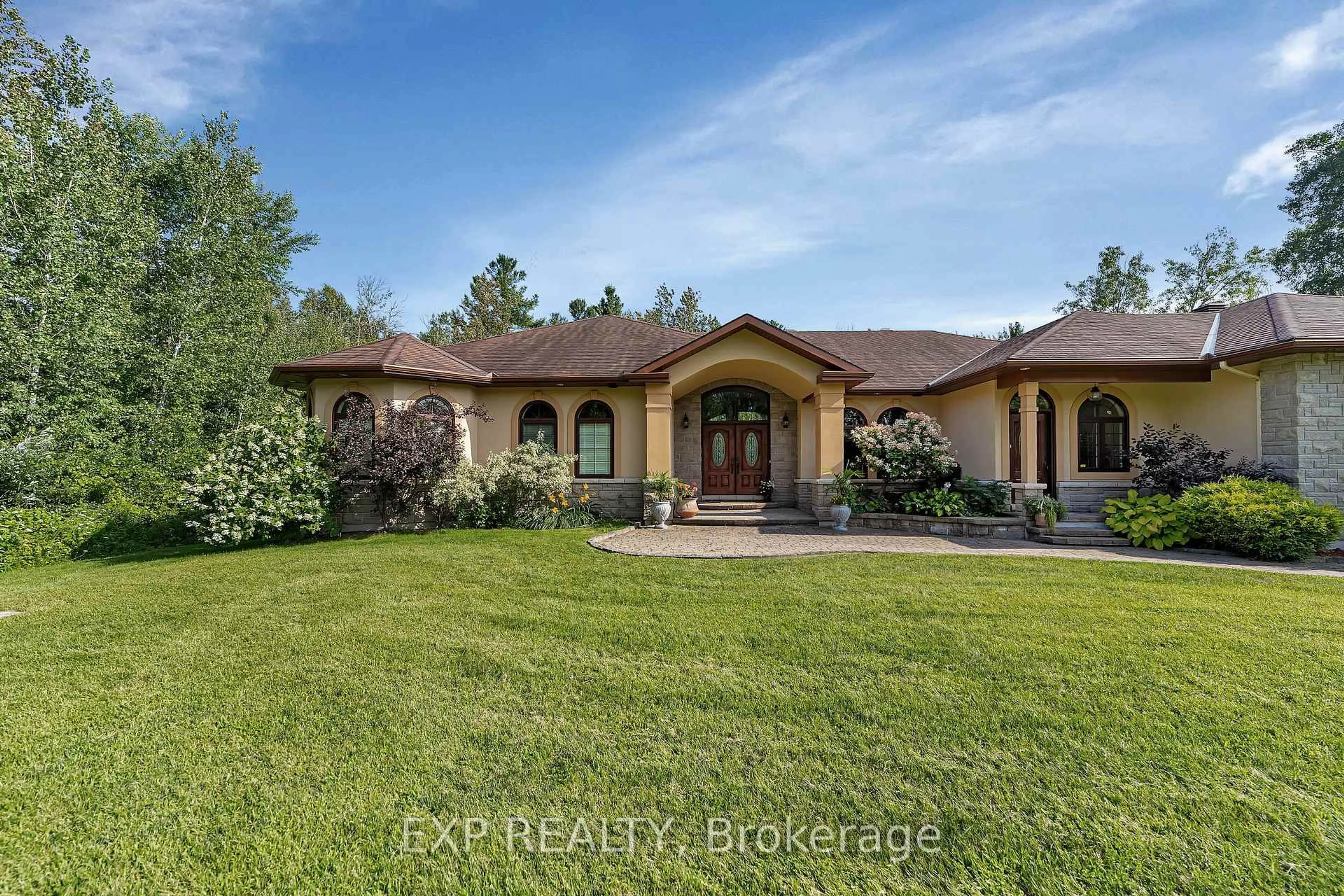 A pic from outside/outdoor area/front of a property/back of a property/a pic from drone, water/lake/river/ocean view for 104 Sentinel Pine Way, Carp Ontario K0A 1L0