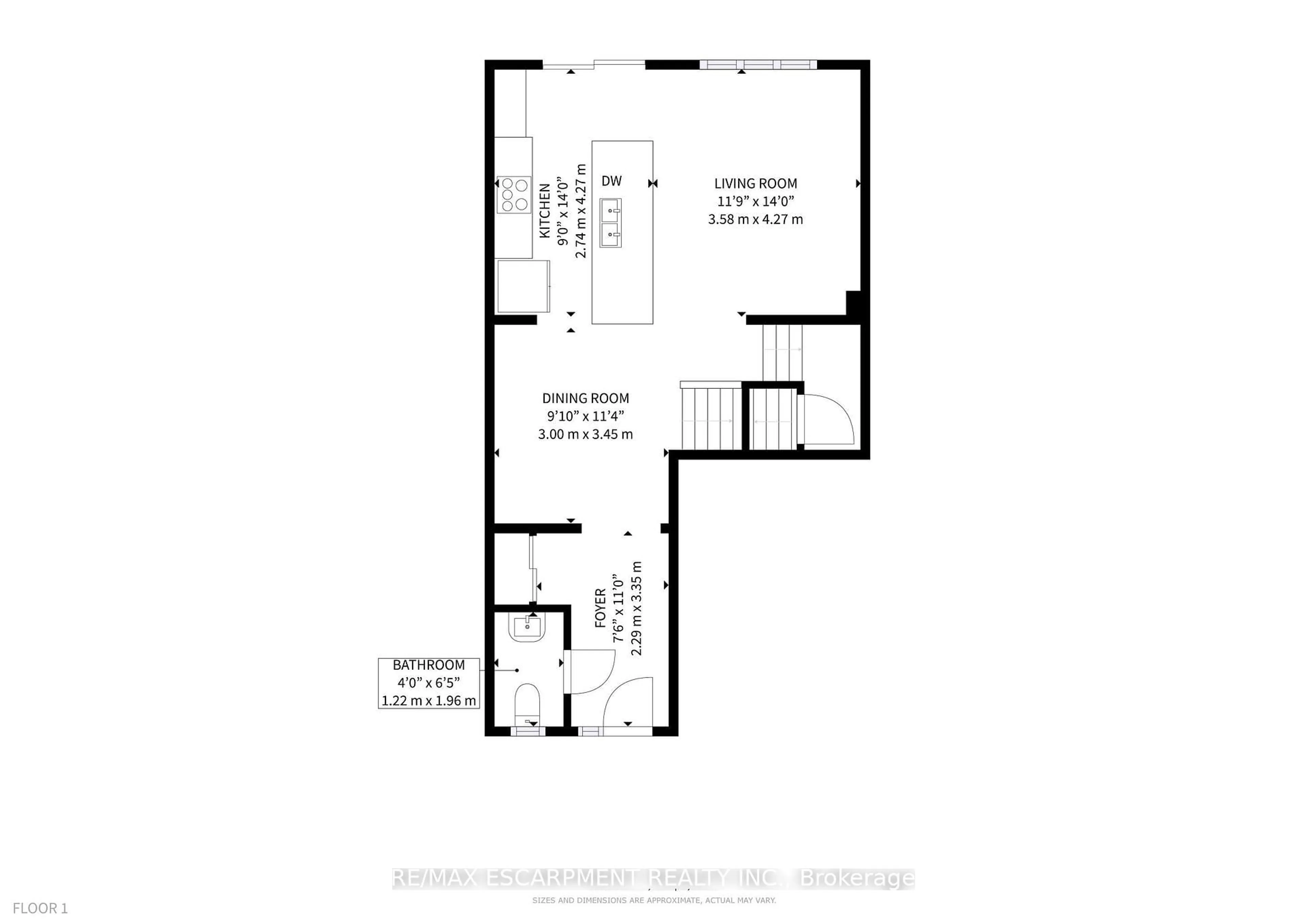 Floor plan for 230 Avonsyde Blvd #37, Hamilton Ontario L8B 1T9