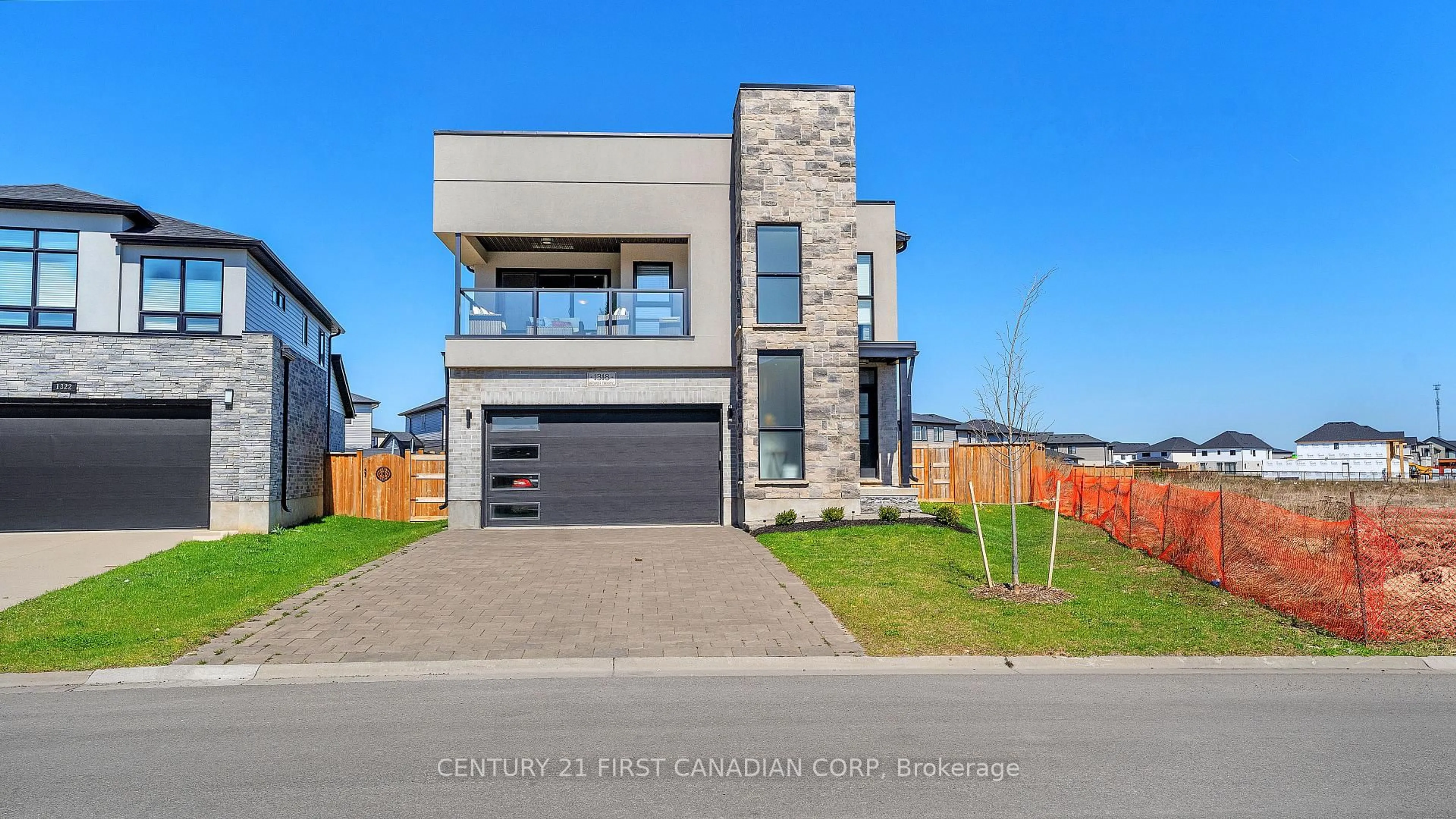 Home with brick exterior material, street for 1318 Red Pine Crossing, London North Ontario N6G 0W1