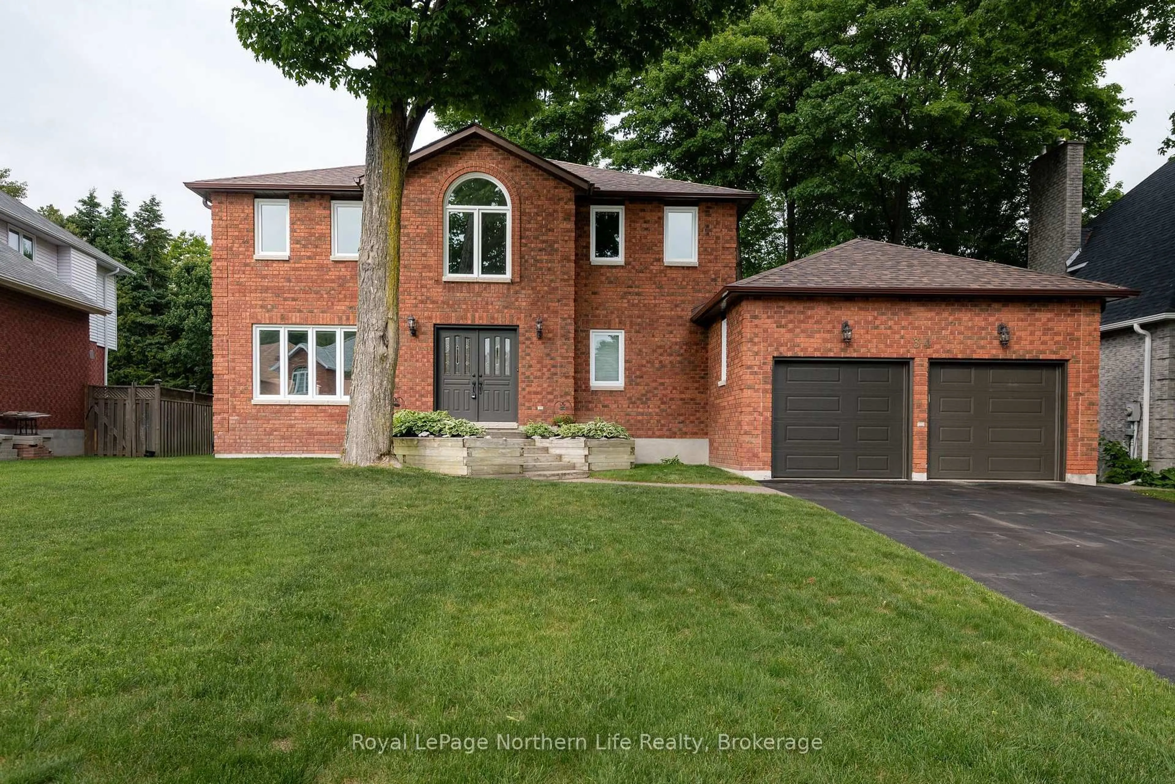 Home with brick exterior material, street for 34 Canterbury Cres, North Bay Ontario P1C 1K8