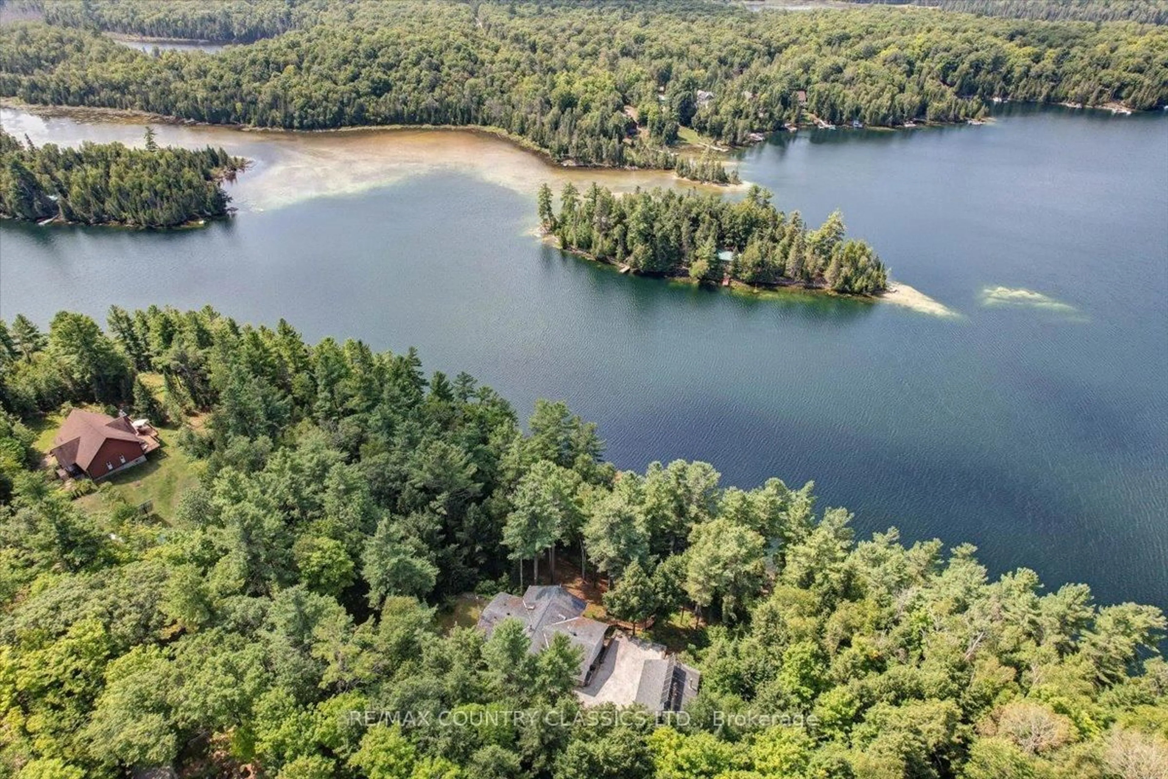 A pic from outside/outdoor area/front of a property/back of a property/a pic from drone, water/lake/river/ocean view for 442A Stringer Dr, Bancroft Ontario K0L 1C0