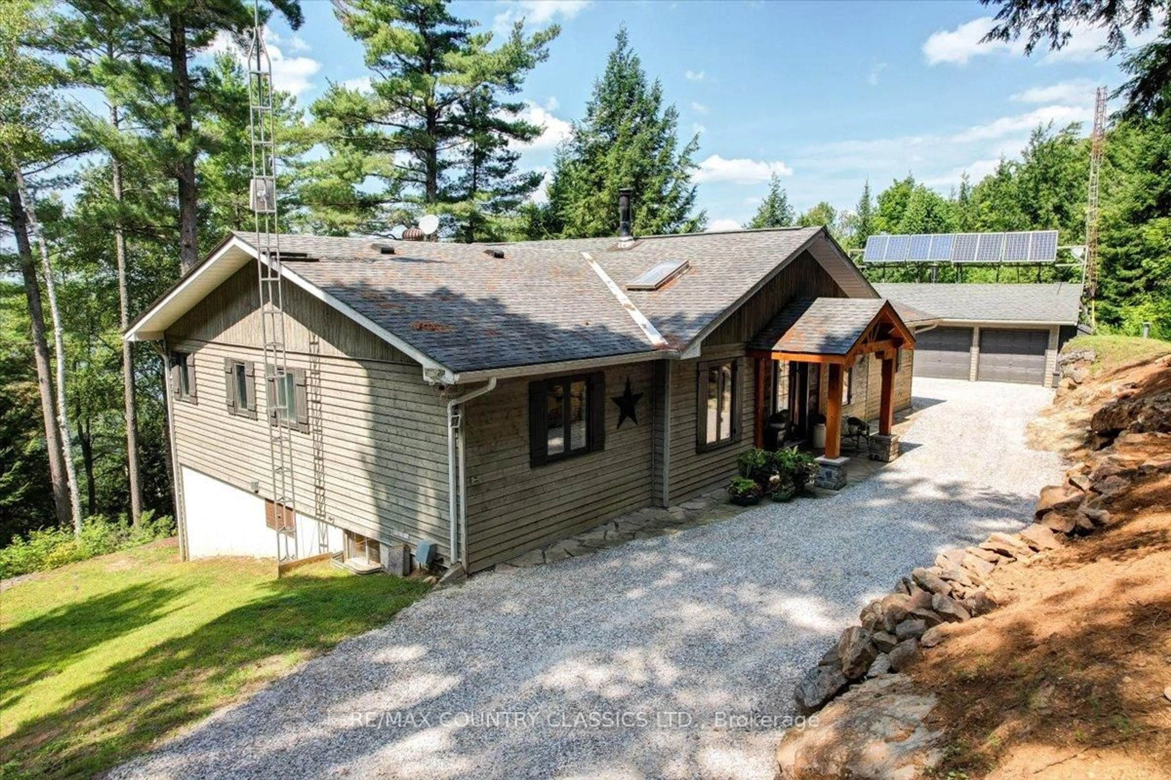 A pic from outside/outdoor area/front of a property/back of a property/a pic from drone, unknown for 442A Stringer Dr, Bancroft Ontario K0L 1C0