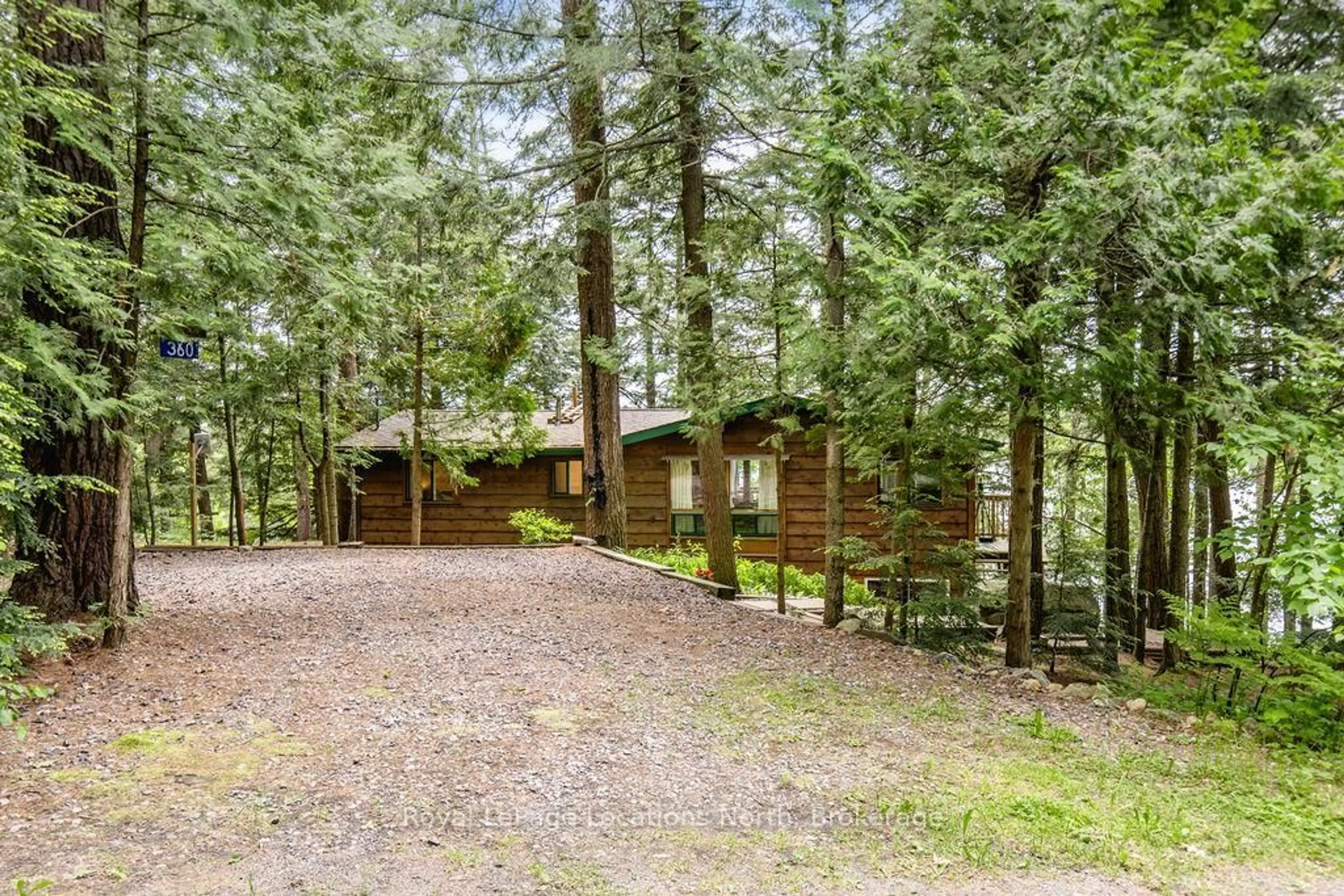 A pic from outside/outdoor area/front of a property/back of a property/a pic from drone, forest/trees view for 360 Stewart Lake Rd, Georgian Bay Ontario P0C 1H0