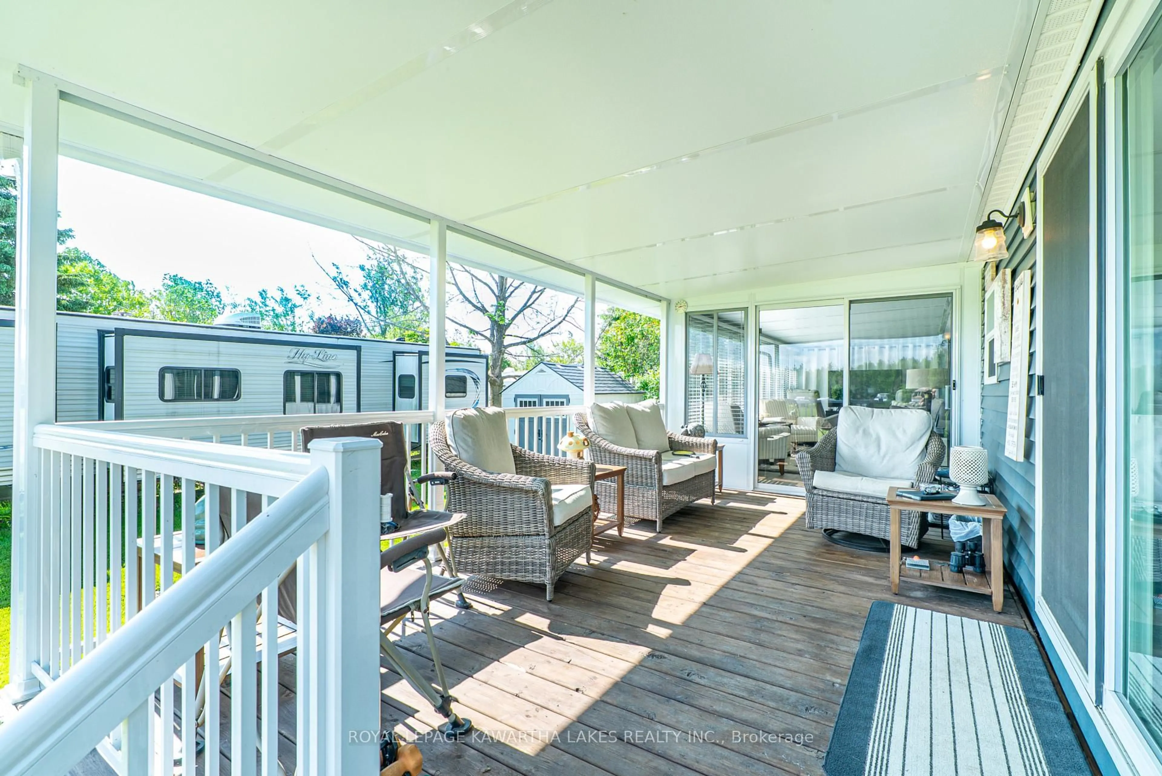 Patio, water/lake/river/ocean view for 46 Alpine St, Kawartha Lakes Ontario K9V 4R1