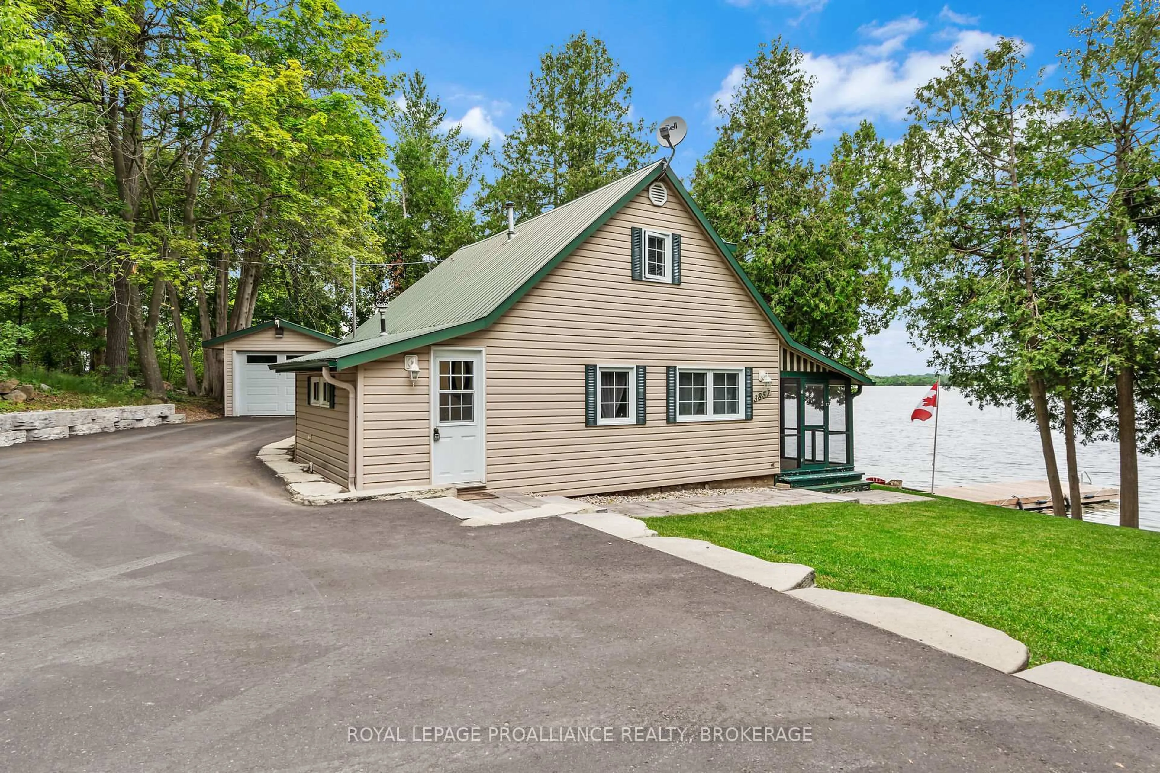 A pic from outside/outdoor area/front of a property/back of a property/a pic from drone, street for 3857 Corkey Rd, Frontenac Ontario H0H 1X0