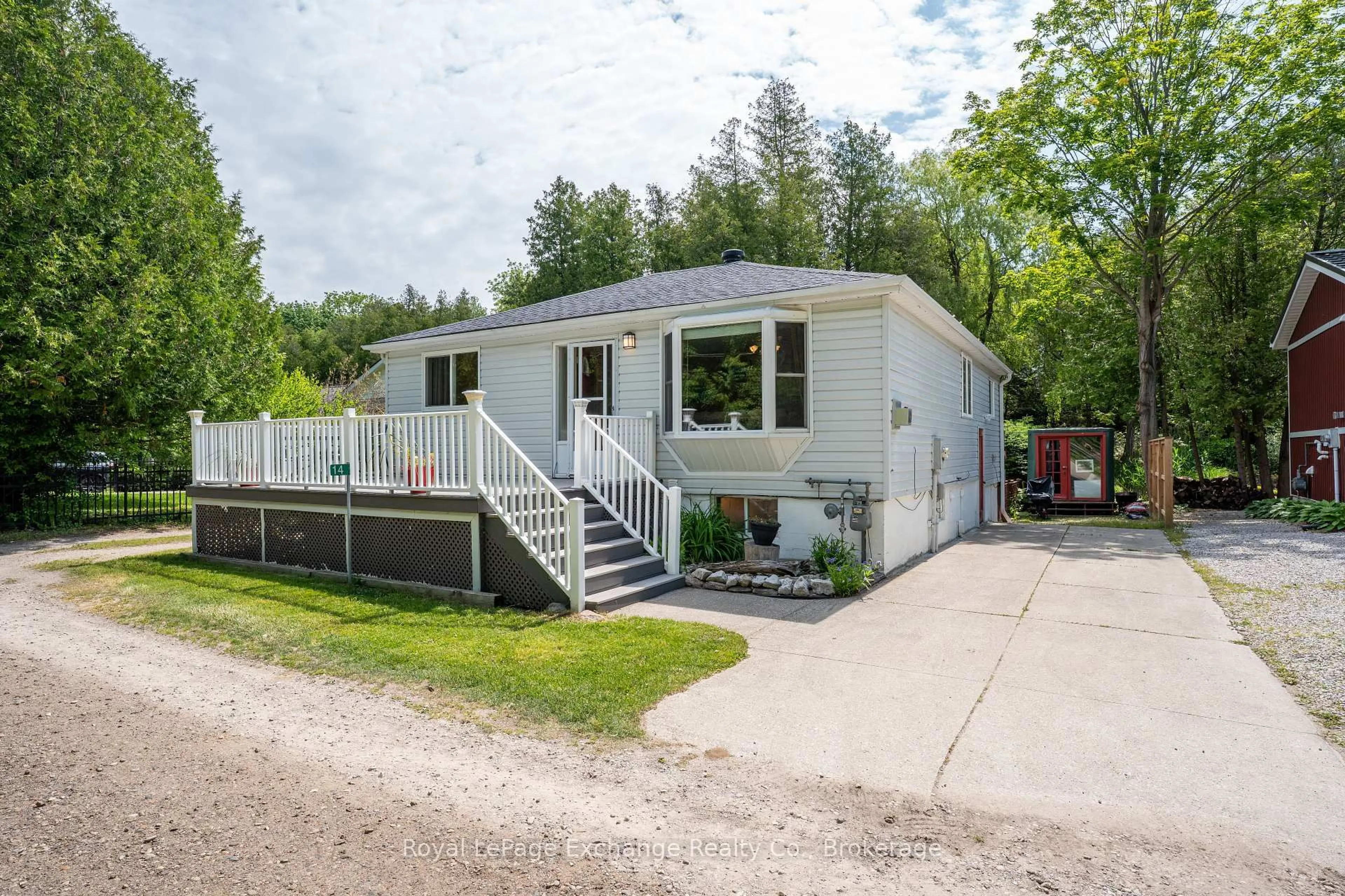 Home with vinyl exterior material, street for 14 Mitchell Lane, Saugeen Shores Ontario N0H 2C0