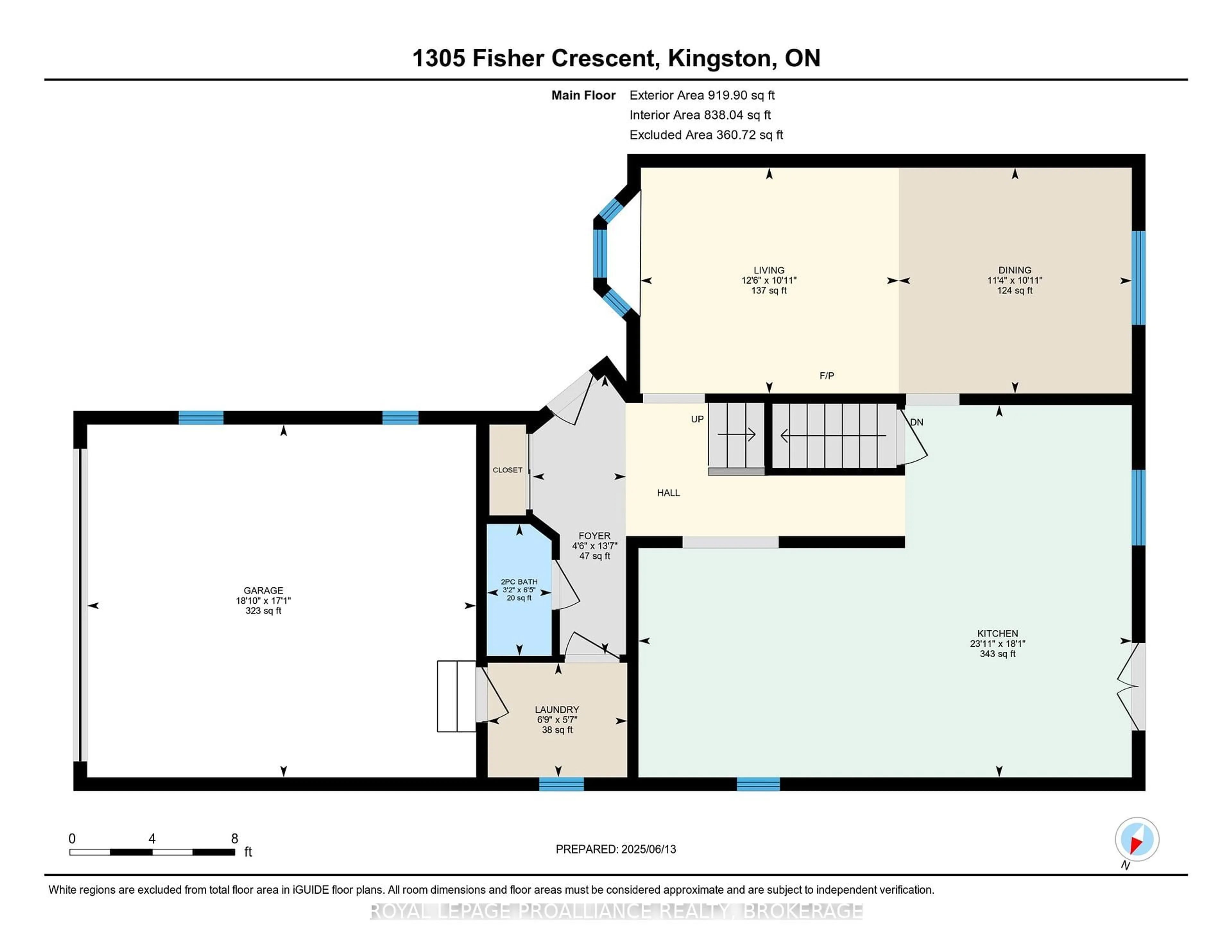 Floor plan for 1305 Fisher Cres, Kingston Ontario K7M 8T2