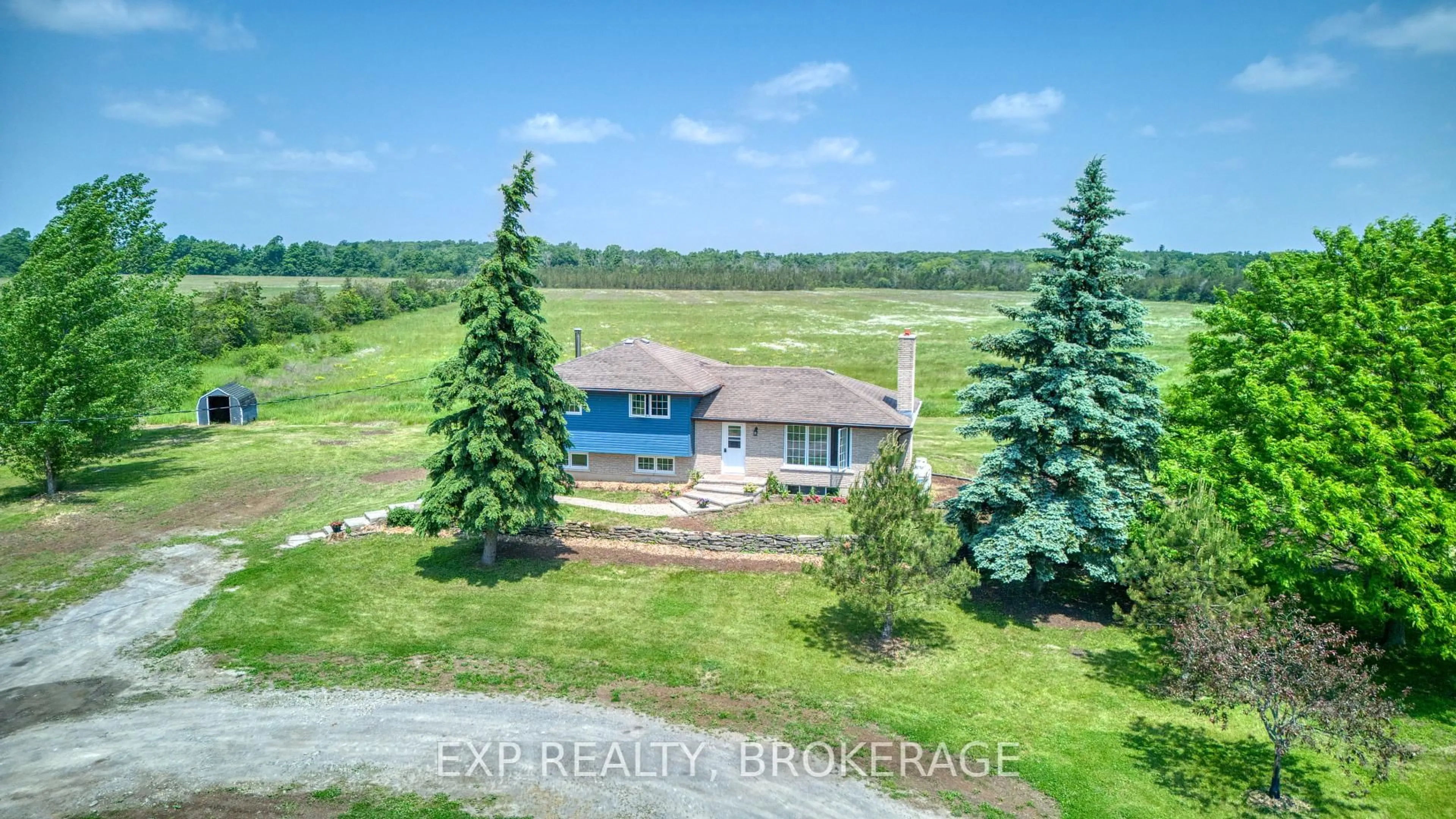 A pic from outside/outdoor area/front of a property/back of a property/a pic from drone, water/lake/river/ocean view for 121 IVY RIDGE Rd, Prince Edward County Ontario K0K 1T0