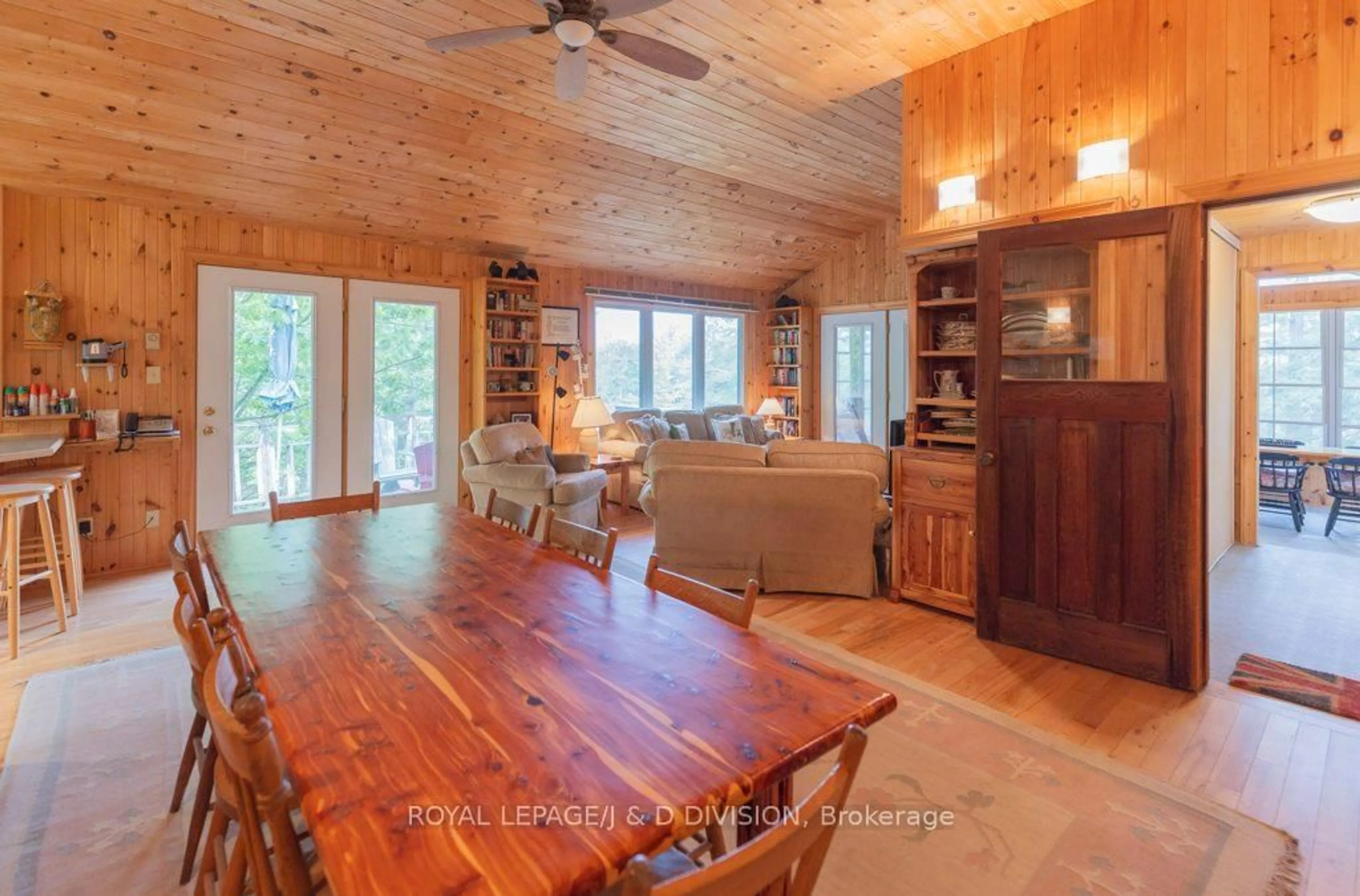 Dining room, wood/laminate floor for 410 Island 10, Douro-Dummer Ontario K0L 2H0