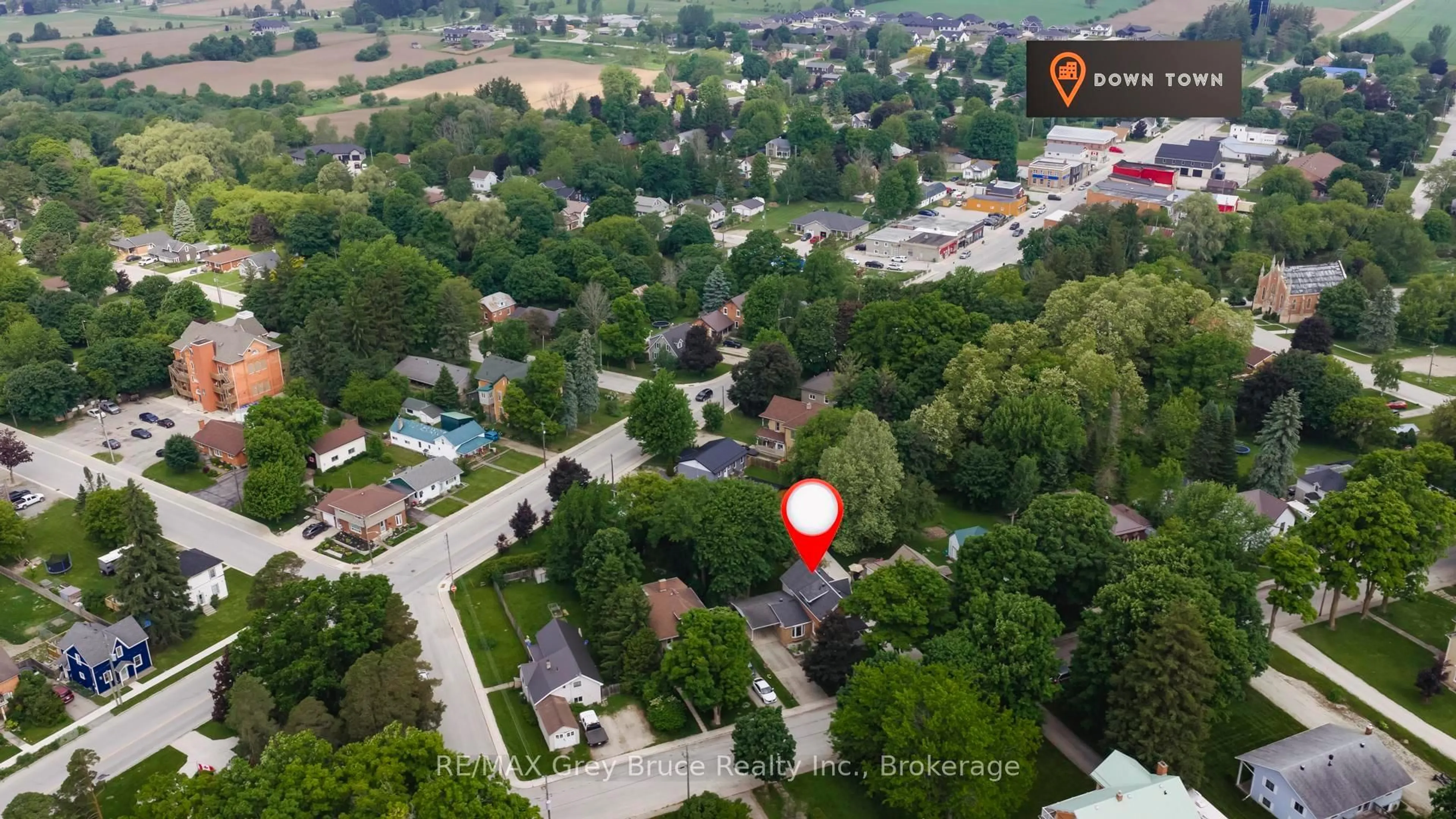 A pic from outside/outdoor area/front of a property/back of a property/a pic from drone, street for 46 Main St, Arran-Elderslie Ontario N0H 2N0