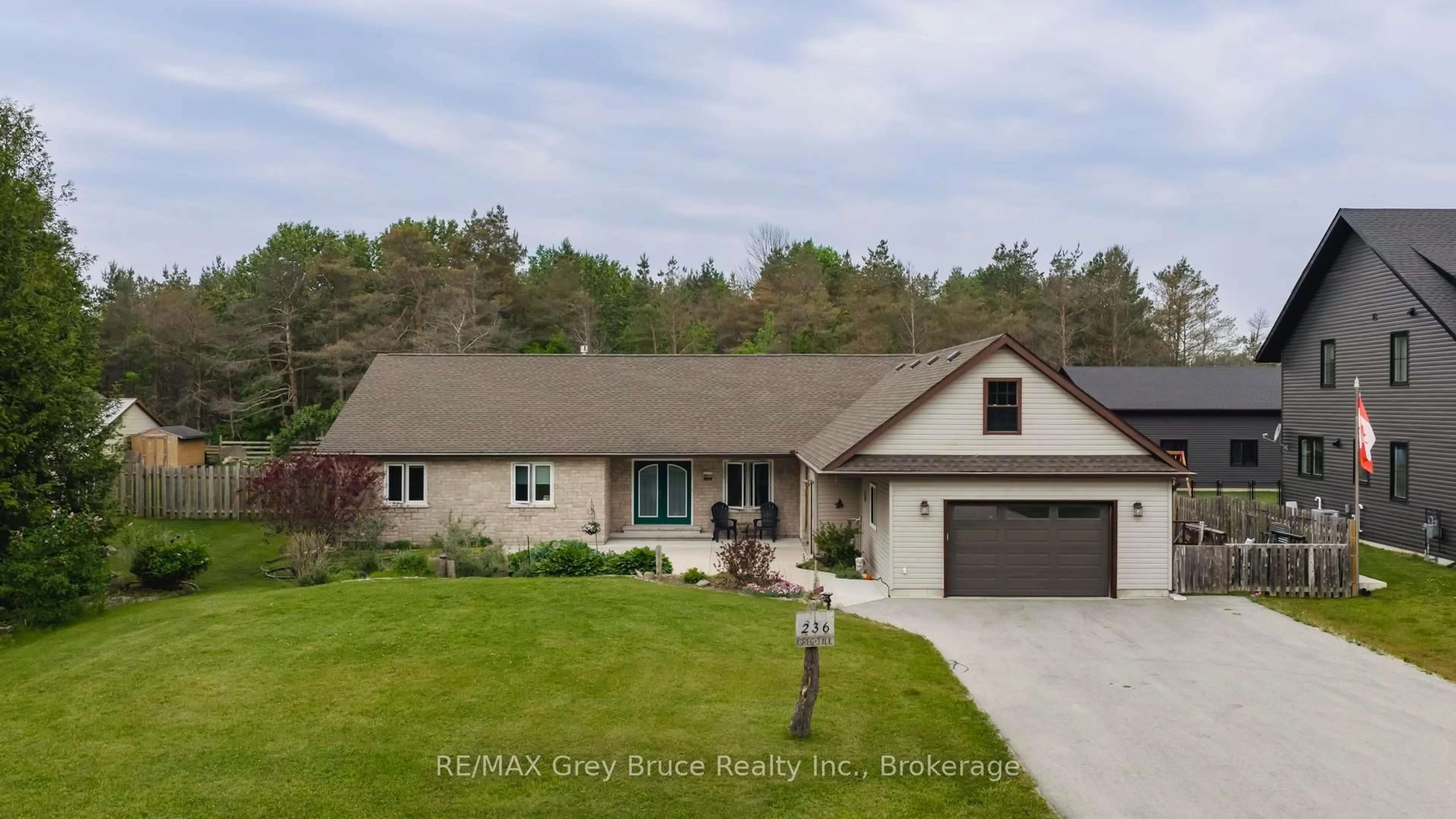 A pic from outside/outdoor area/front of a property/back of a property/a pic from drone, street for 236 Bruce St, South Bruce Peninsula Ontario N0H 2T0