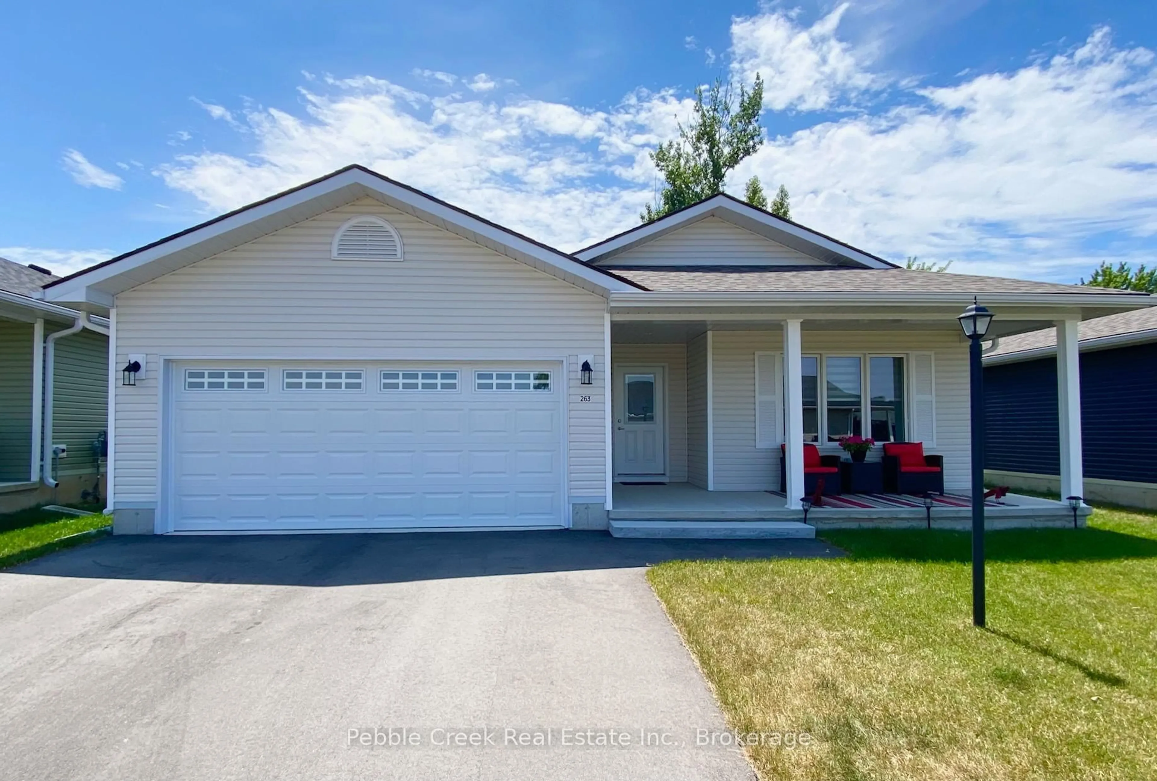 Home with vinyl exterior material, street for 263 Lake Breeze Dr, Ashfield-Colborne-Wawanosh Ontario N7A 0C6