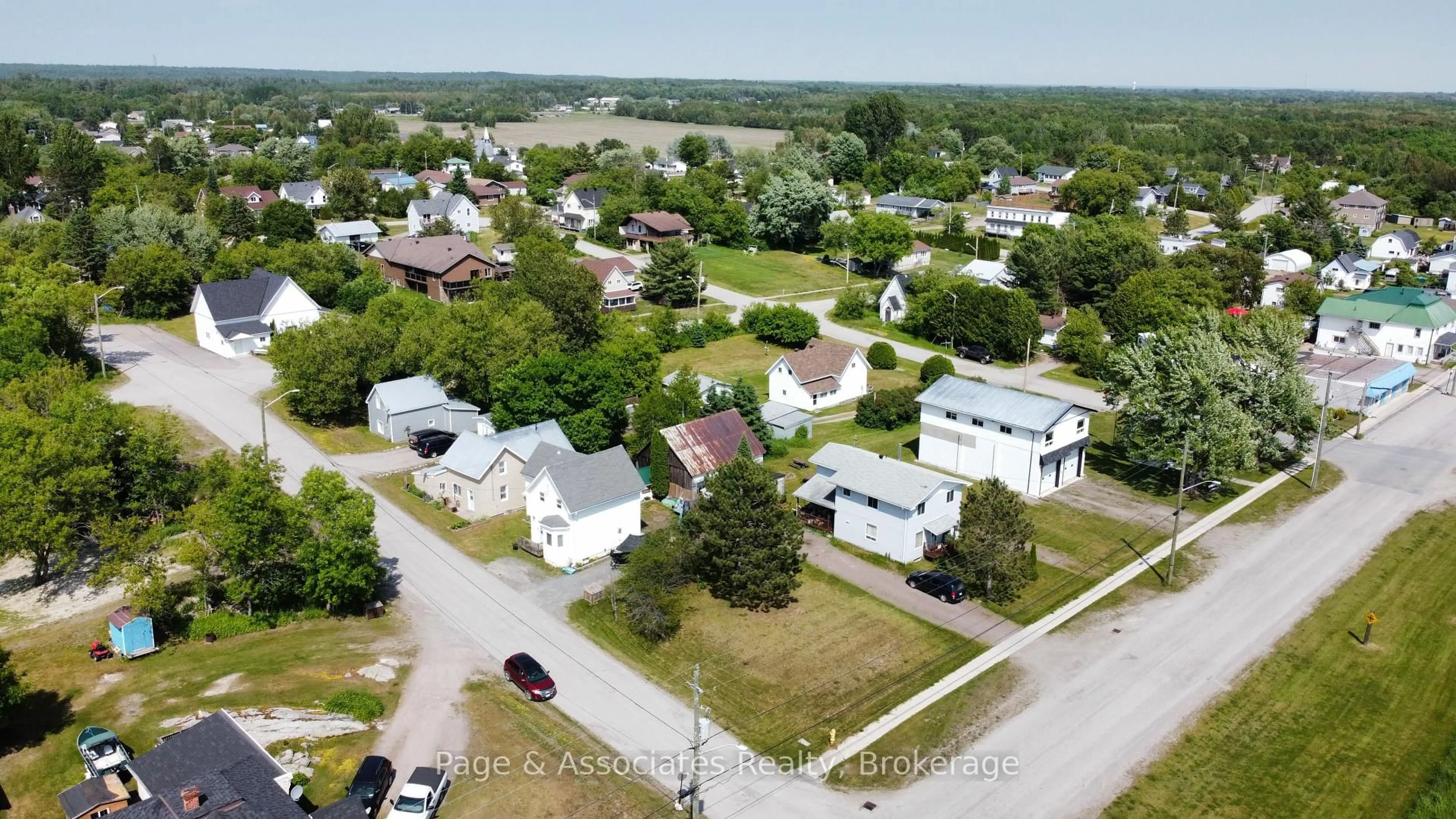 A pic from outside/outdoor area/front of a property/back of a property/a pic from drone, street for 3 Gordon St, West Nipissing Ontario P0H 1G0