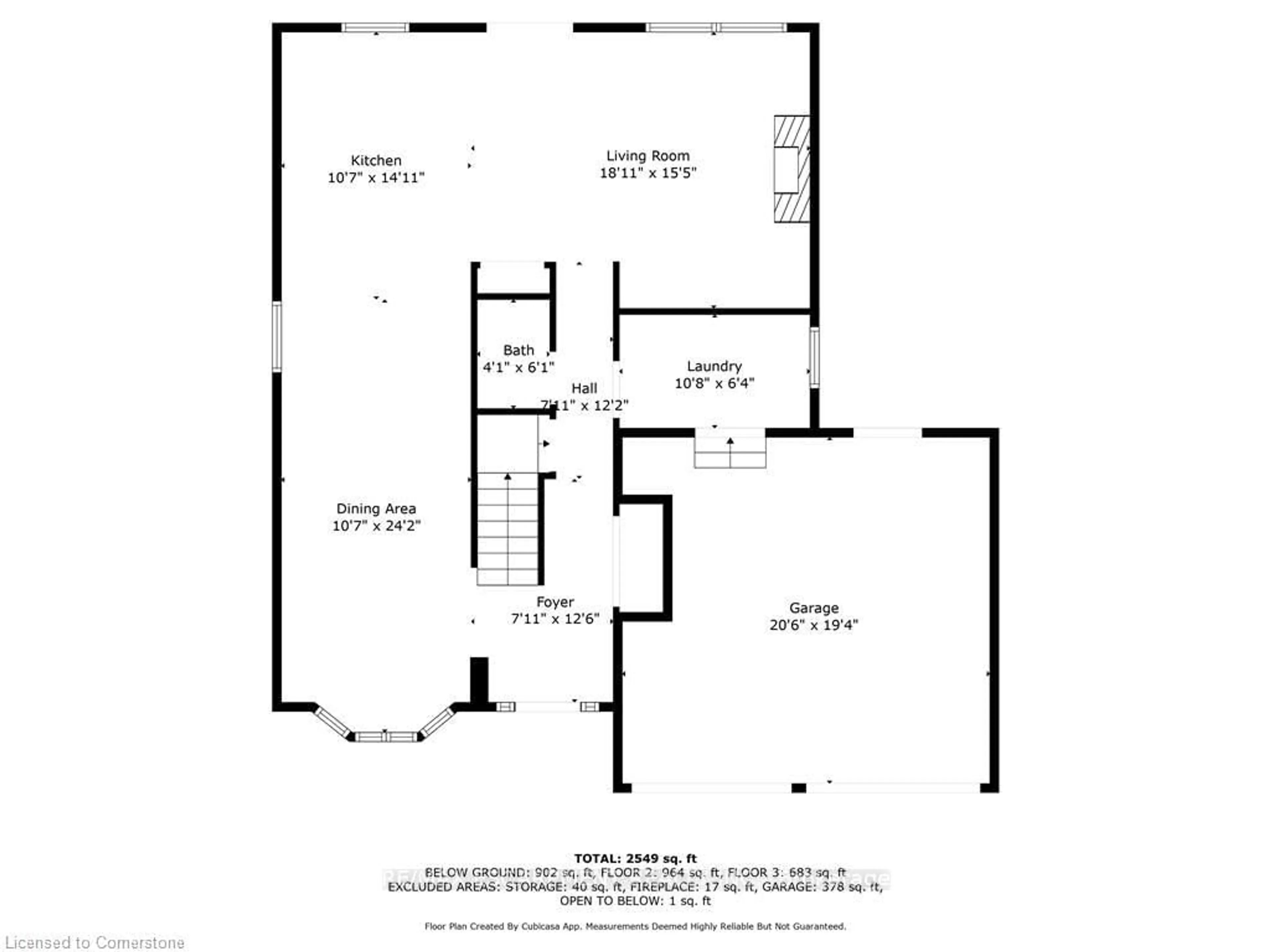 Floor plan for 221 Homebrook Dr, Hamilton Ontario L9B 2J6