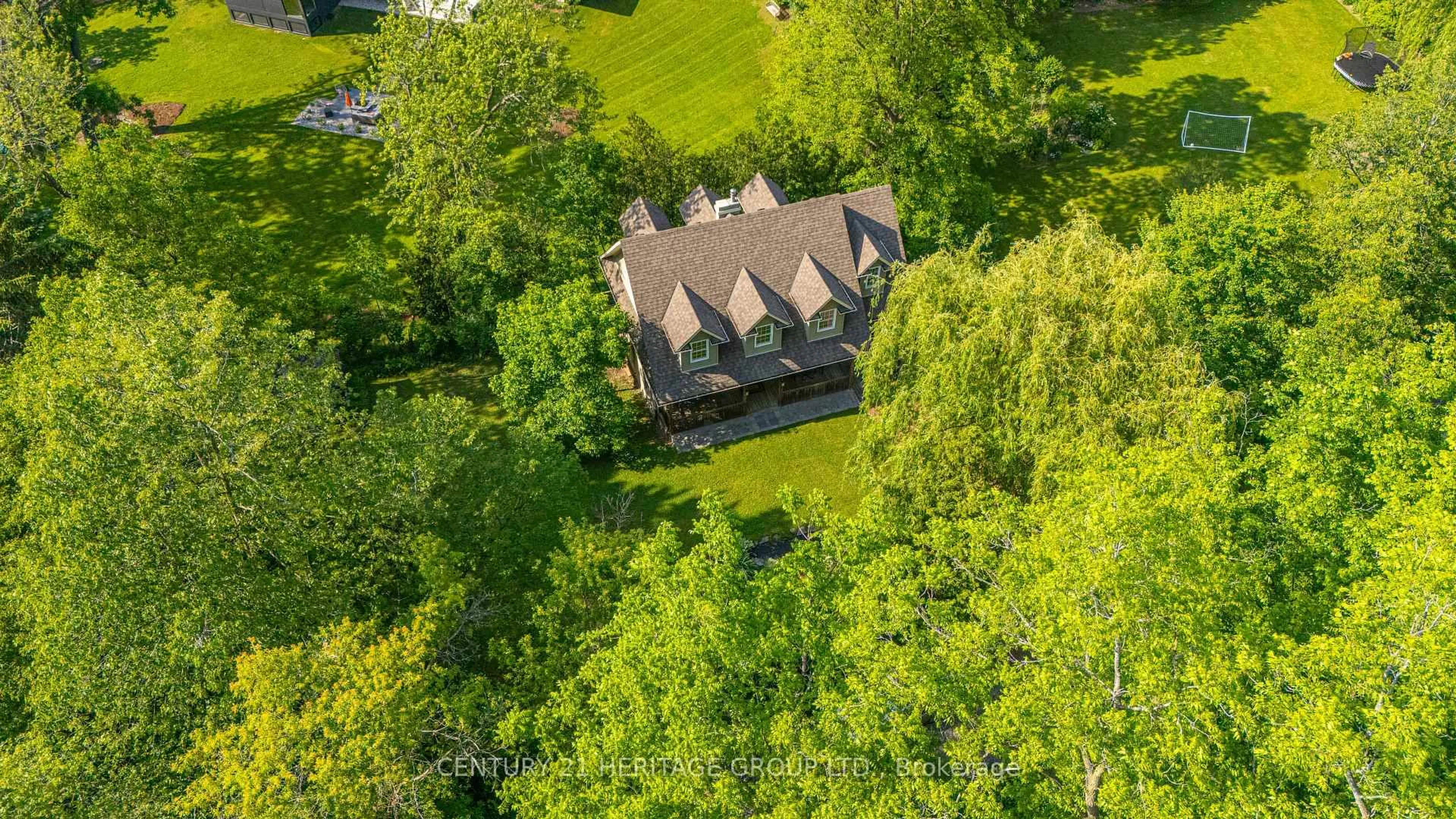 A pic from outside/outdoor area/front of a property/back of a property/a pic from drone, forest/trees view for 1245 Filman Rd, Hamilton Ontario L8S 4K2