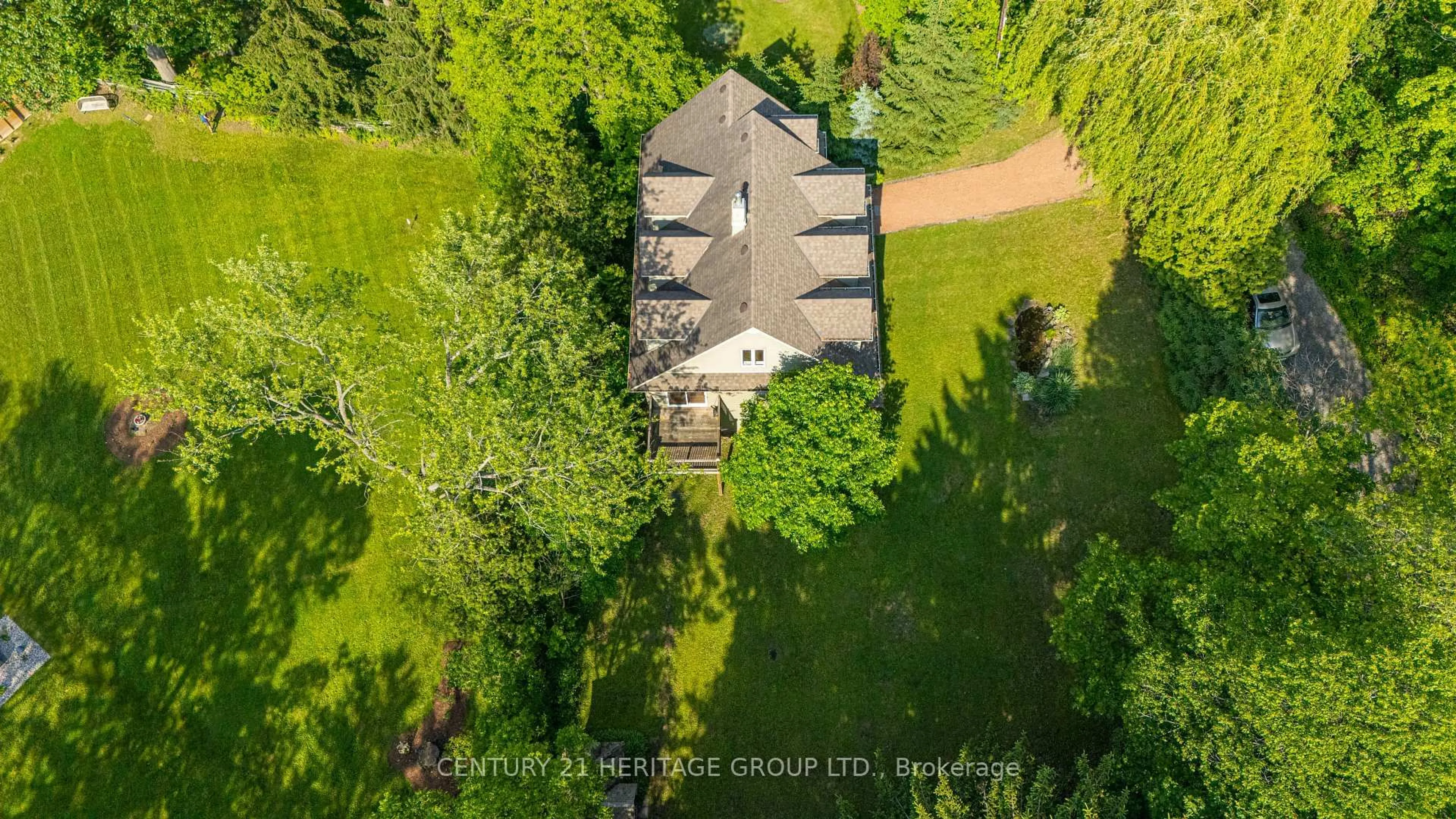 A pic from outside/outdoor area/front of a property/back of a property/a pic from drone, forest/trees view for 1245 Filman Rd, Hamilton Ontario L8S 4K2