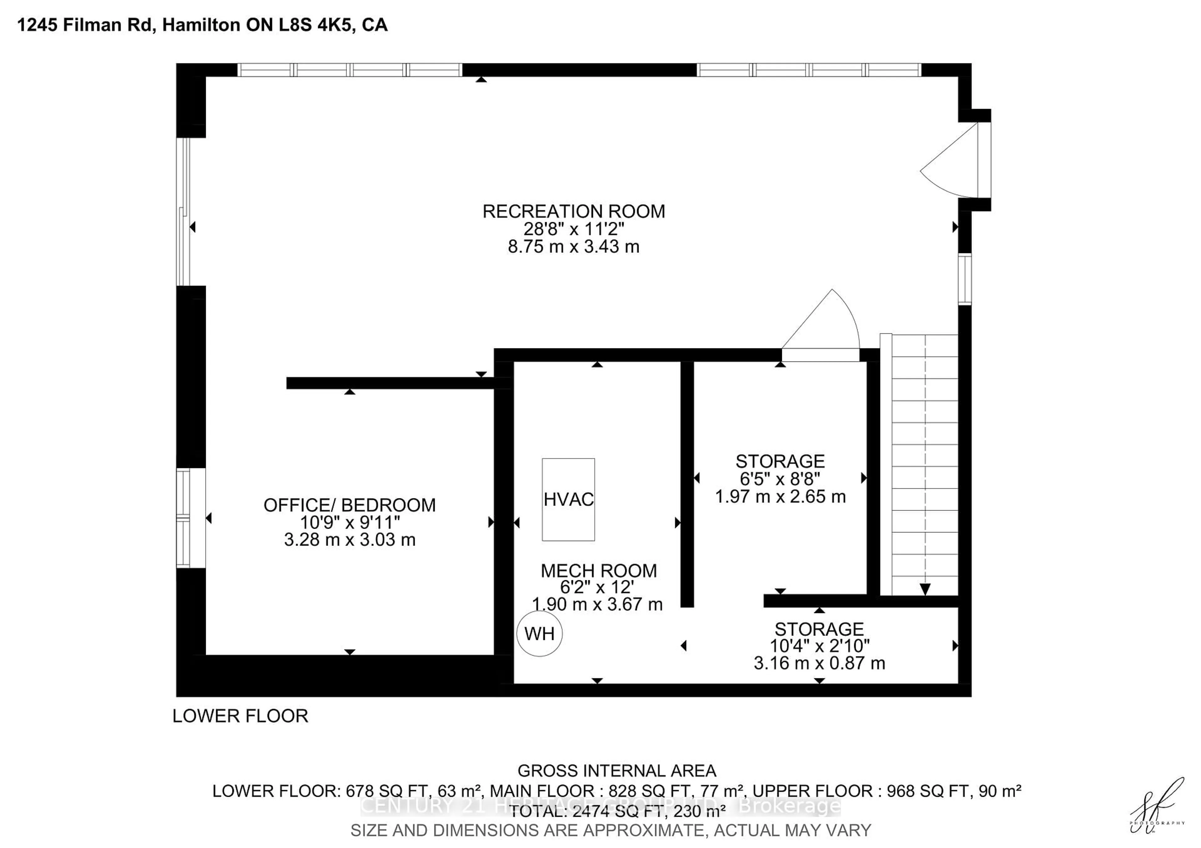 Floor plan for 1245 Filman Rd, Hamilton Ontario L8S 4K2