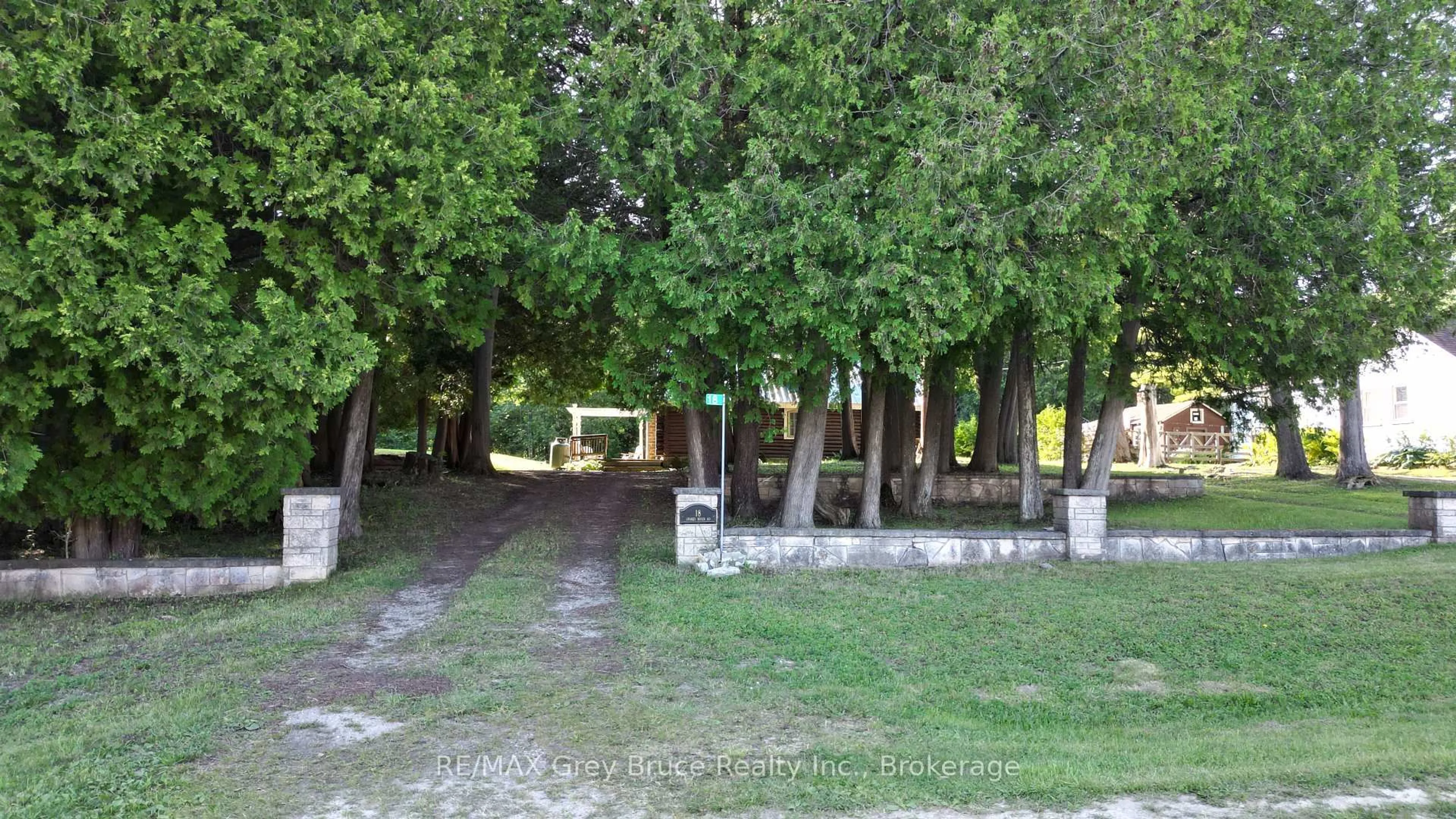 Patio, street for 18 Stokes River Rd, Northern Bruce Peninsula Ontario N0H 2M0