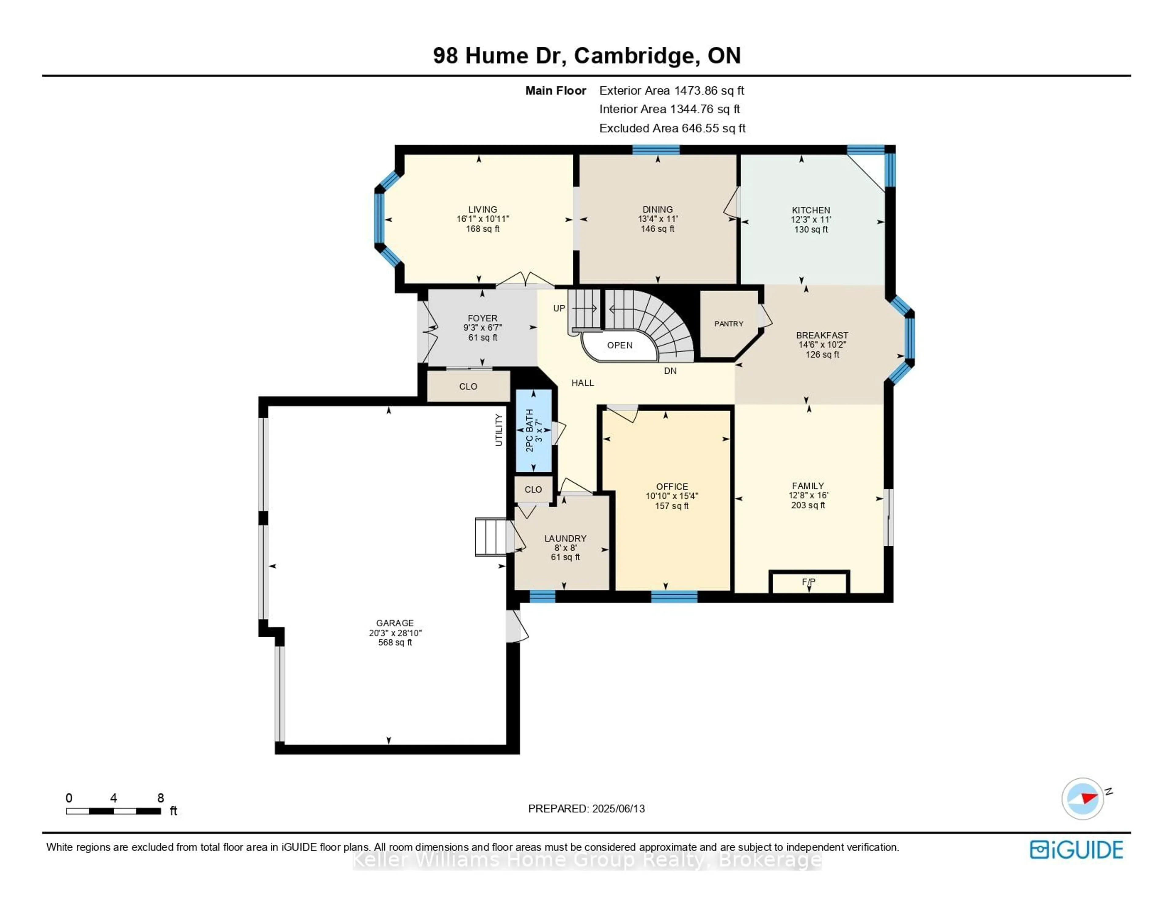 Floor plan for 98 Hume Dr, Cambridge Ontario N1T 1N3