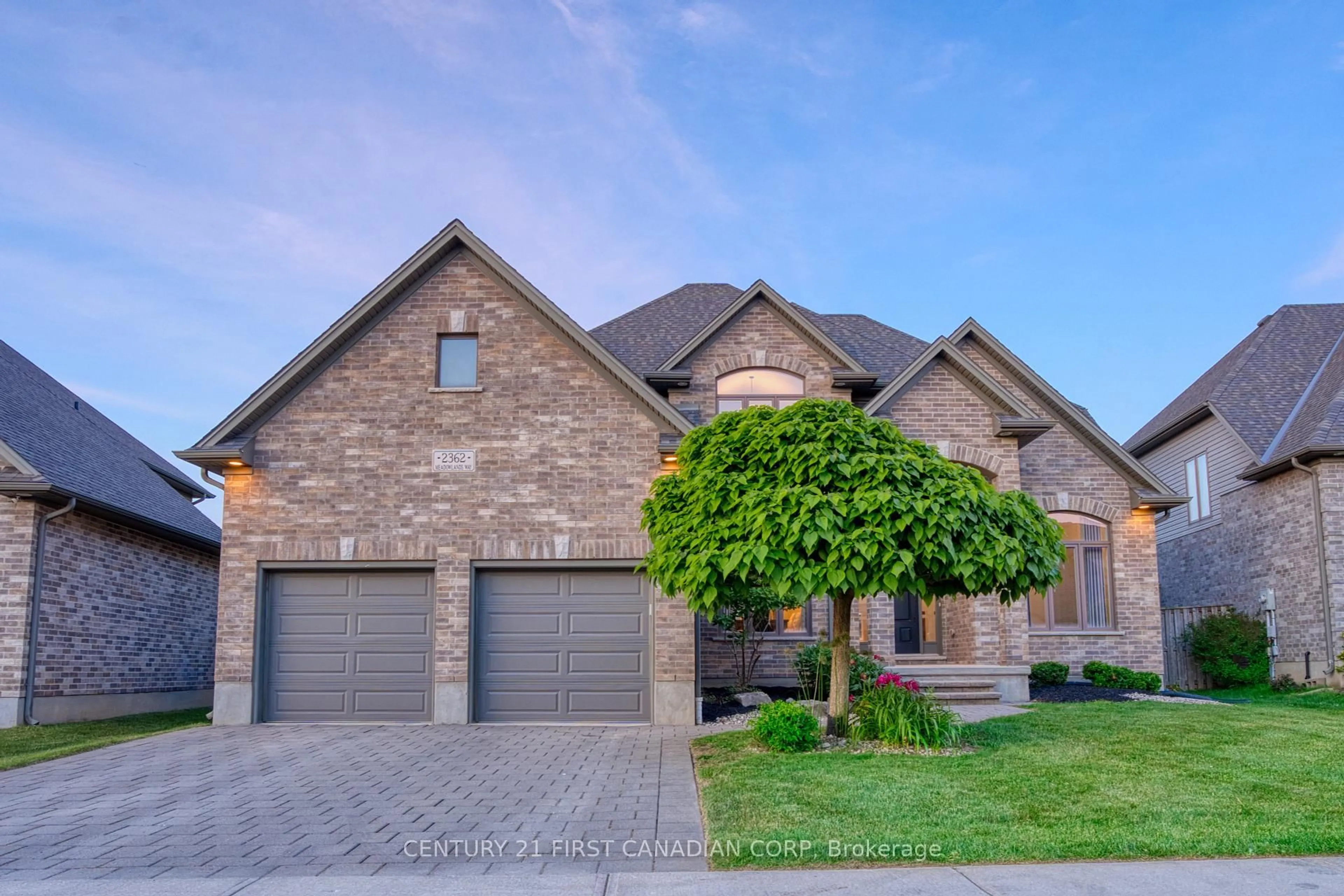 Home with brick exterior material, street for 2362 Meadowlands Way, London North Ontario N6G 5L8
