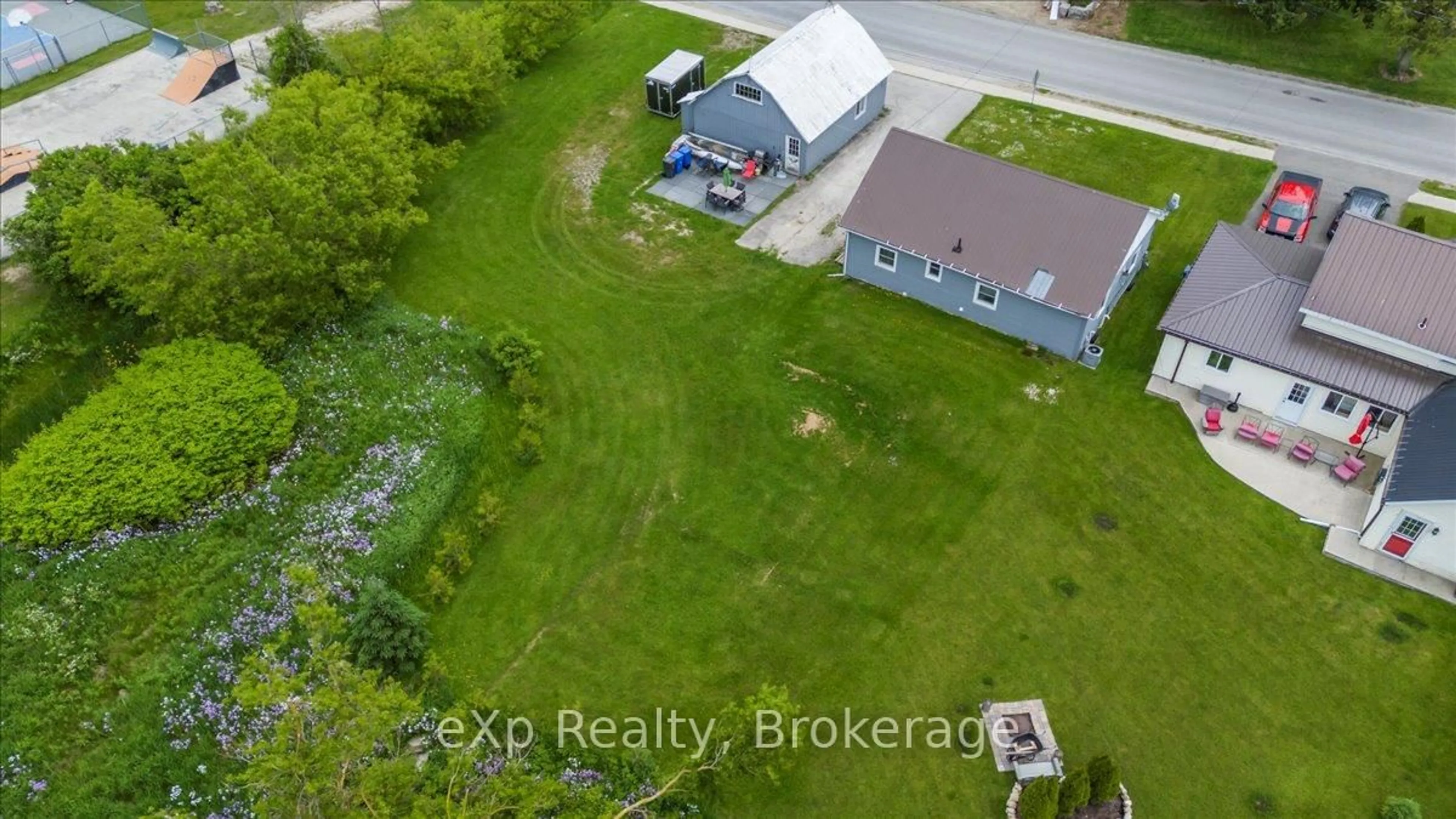 A pic from outside/outdoor area/front of a property/back of a property/a pic from drone, water/lake/river/ocean view for 220 Owen Sound St, Southgate Ontario N0C 1B0