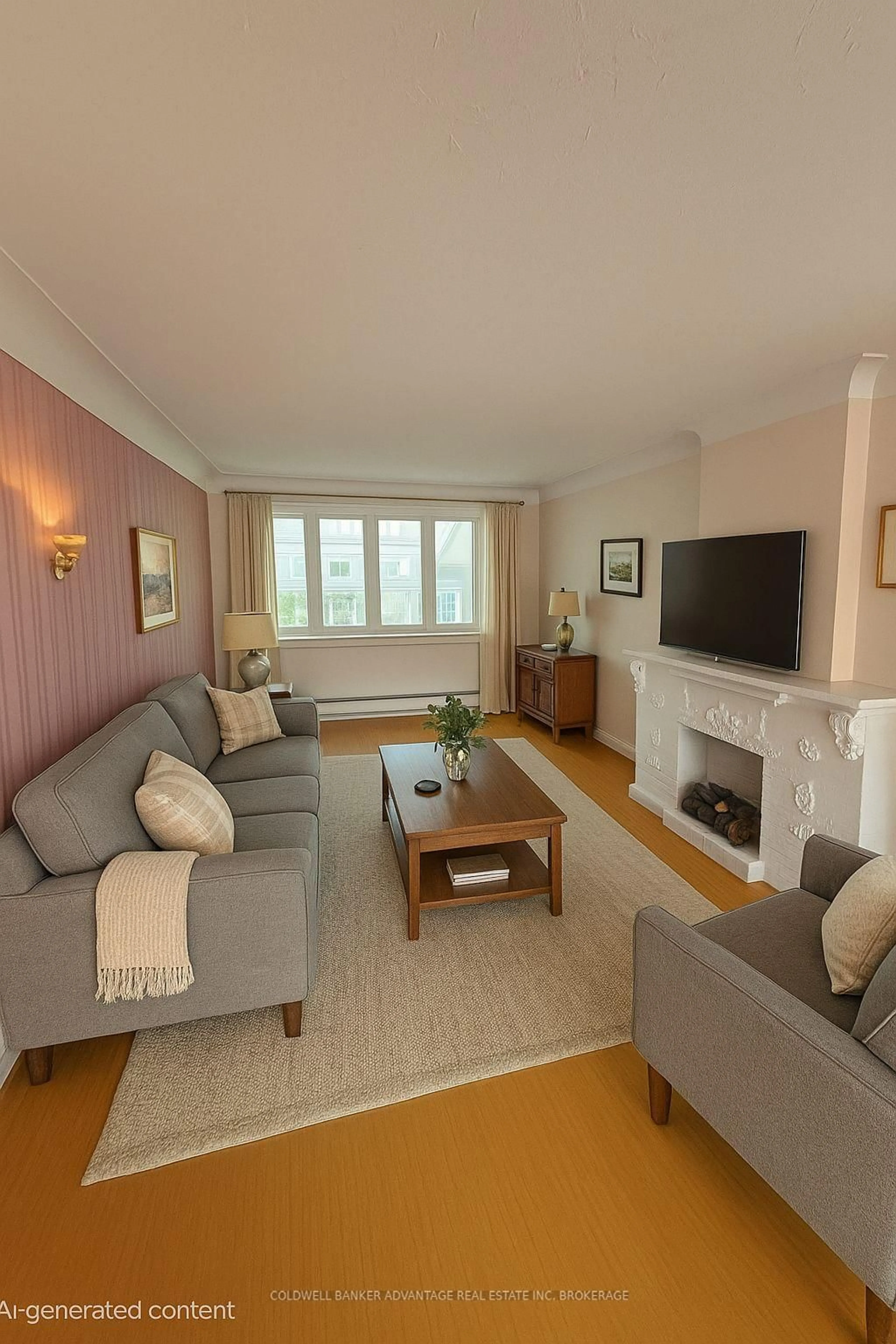 Living room with furniture, wood/laminate floor for 25 Riverview Dr, Welland Ontario L3C 2E5