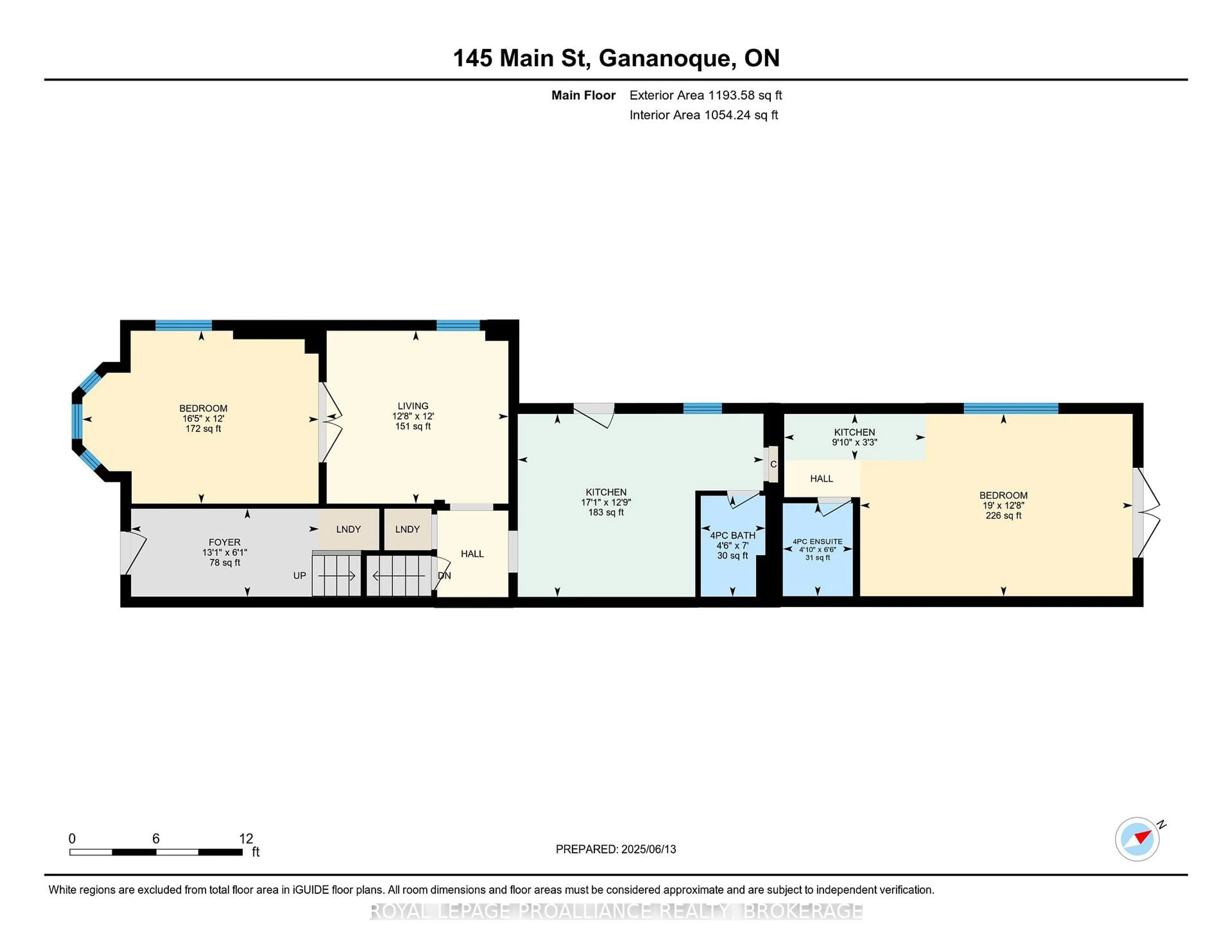 Floor plan for 145 Main St, Gananoque Ontario K7G 2M1