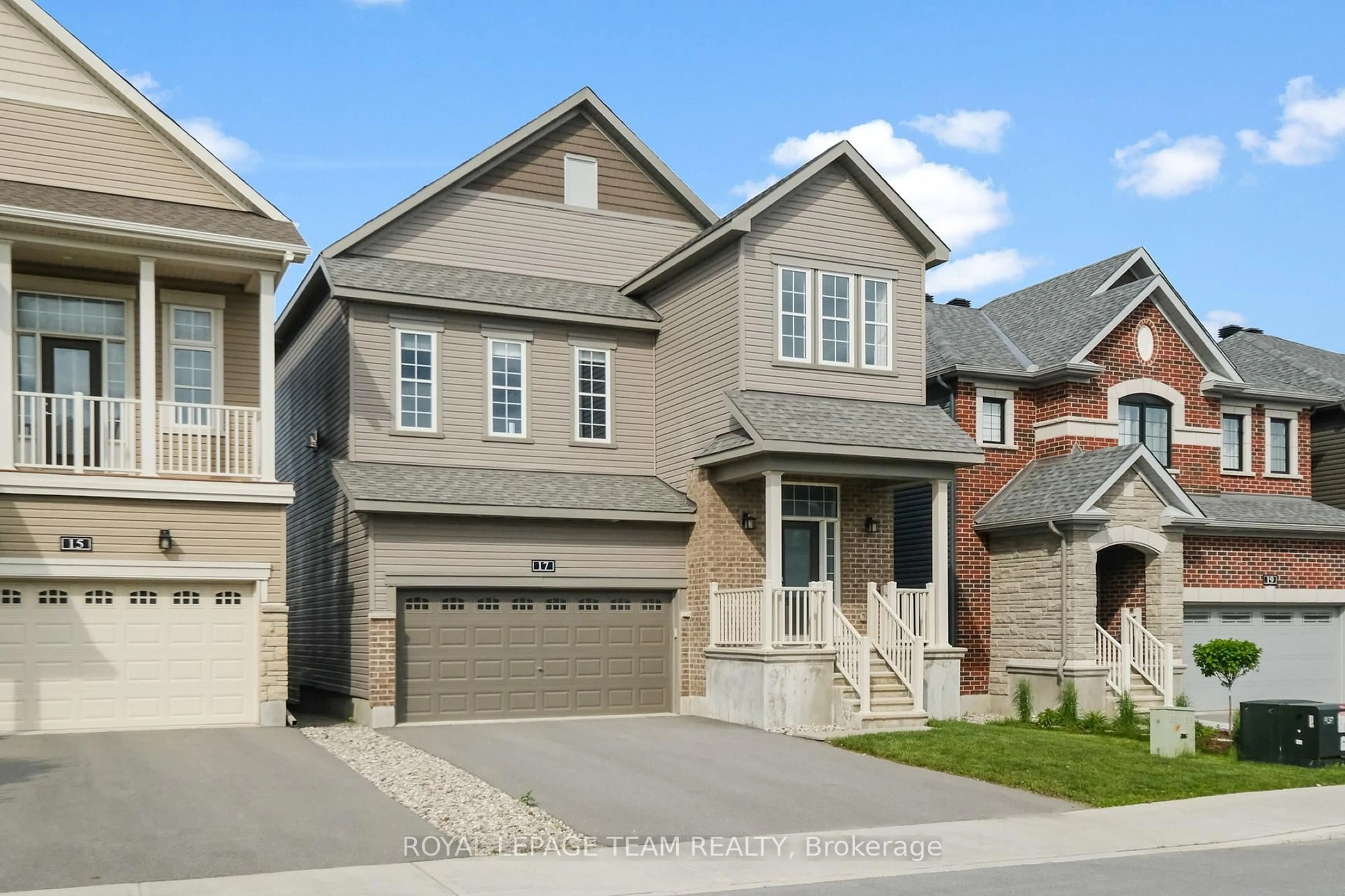 Home with brick exterior material, street for 17 Aura Ave, Ottawa Ontario K2J 6S1