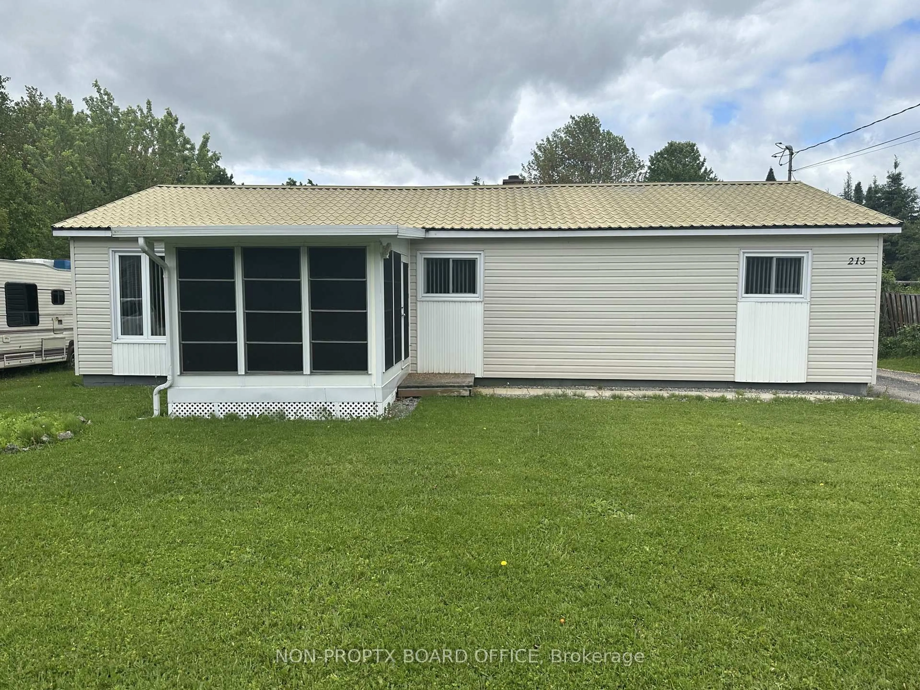 A pic from outside/outdoor area/front of a property/back of a property/a pic from drone, water/lake/river/ocean view for 213 OTTAWA St, West Nipissing Ontario P2B 3H5