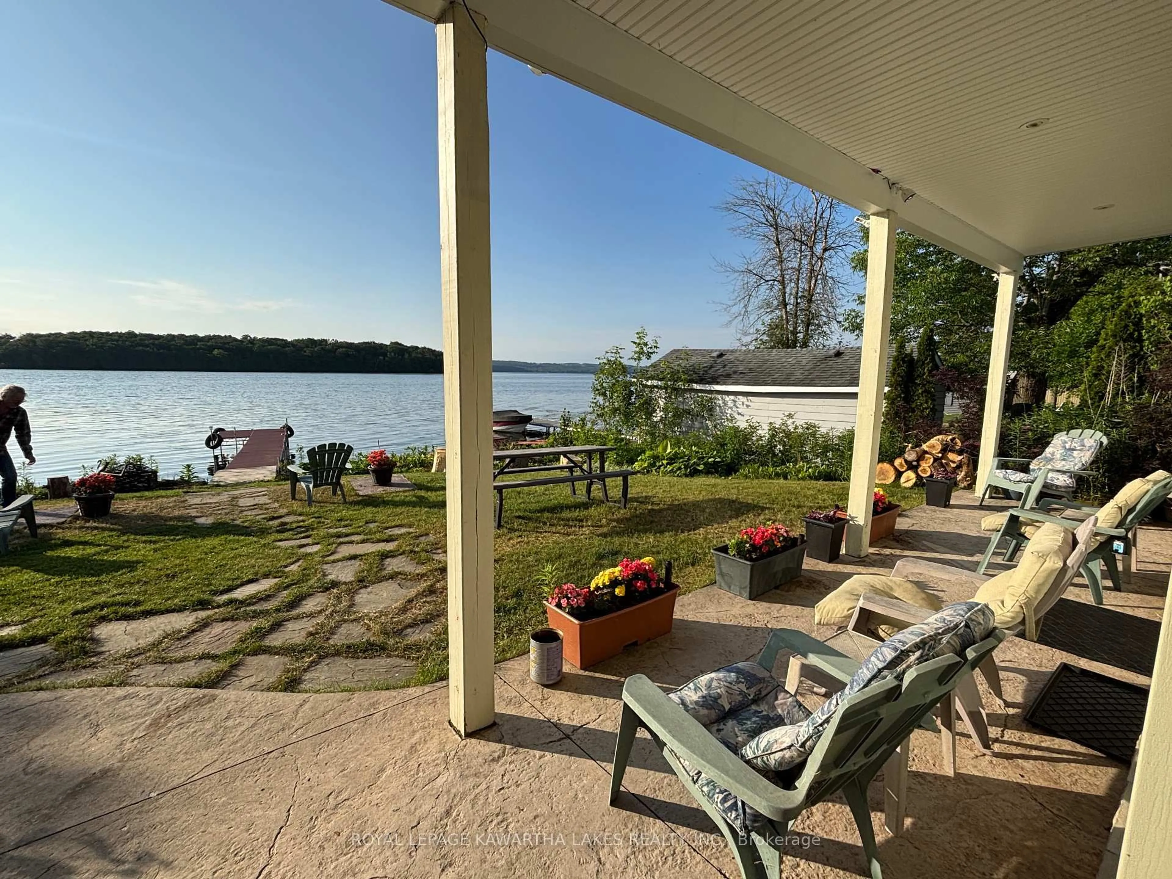Patio, water/lake/river/ocean view for 595 Foley Rd, Otonabee-South Monaghan Ontario K0L 2G0