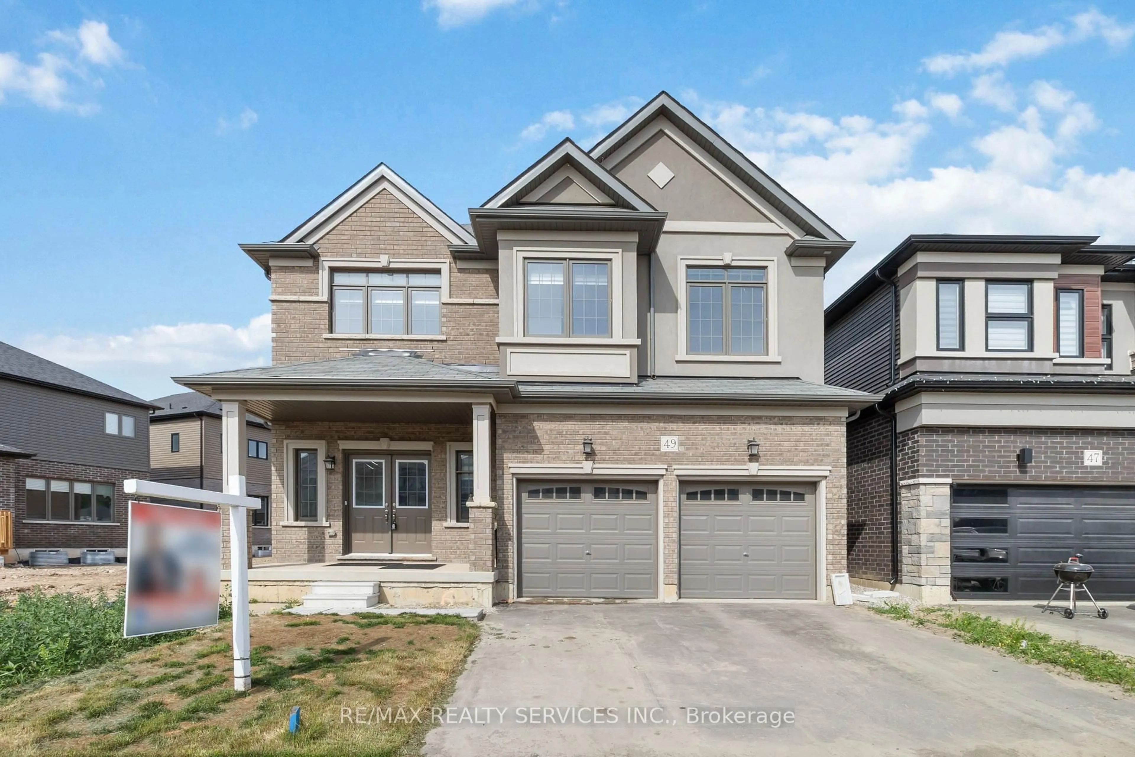 Home with brick exterior material, street for 49 Dennis Ave, Brantford Ontario N3V 0B9