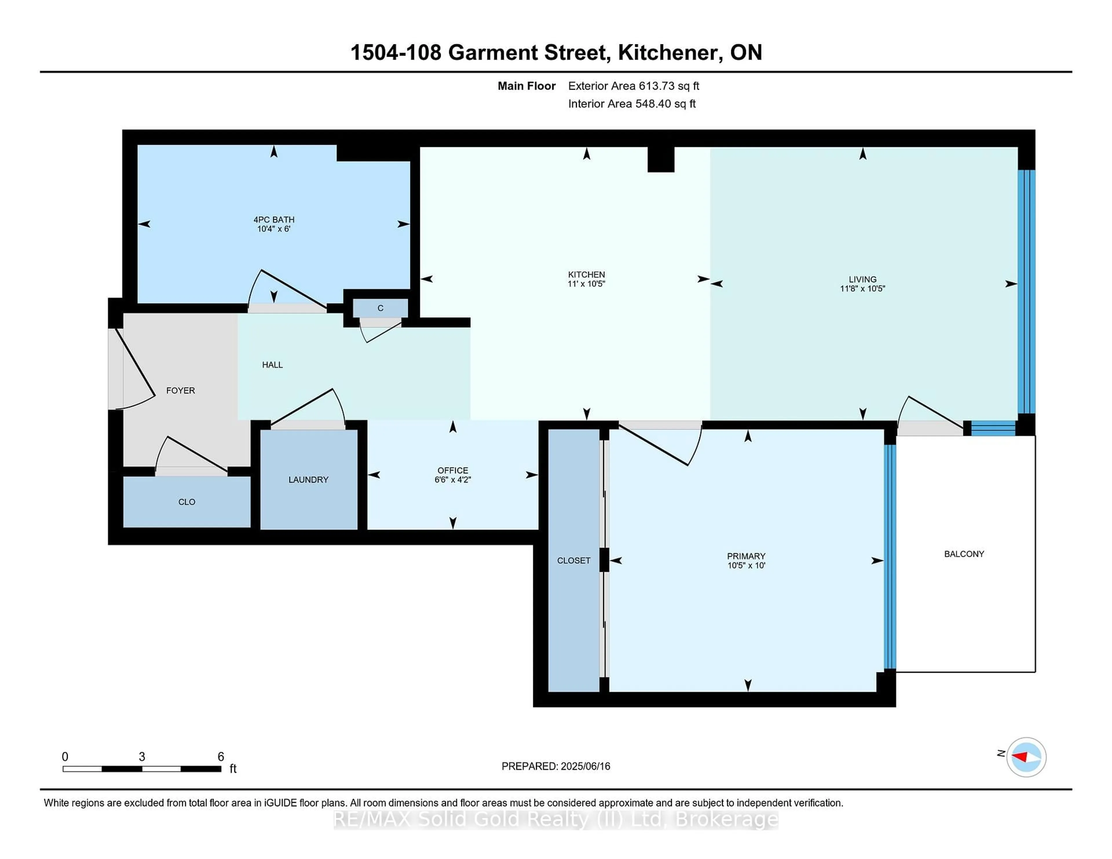 Floor plan for 108 Garment St #1504, Kitchener Ontario N2E 0G2