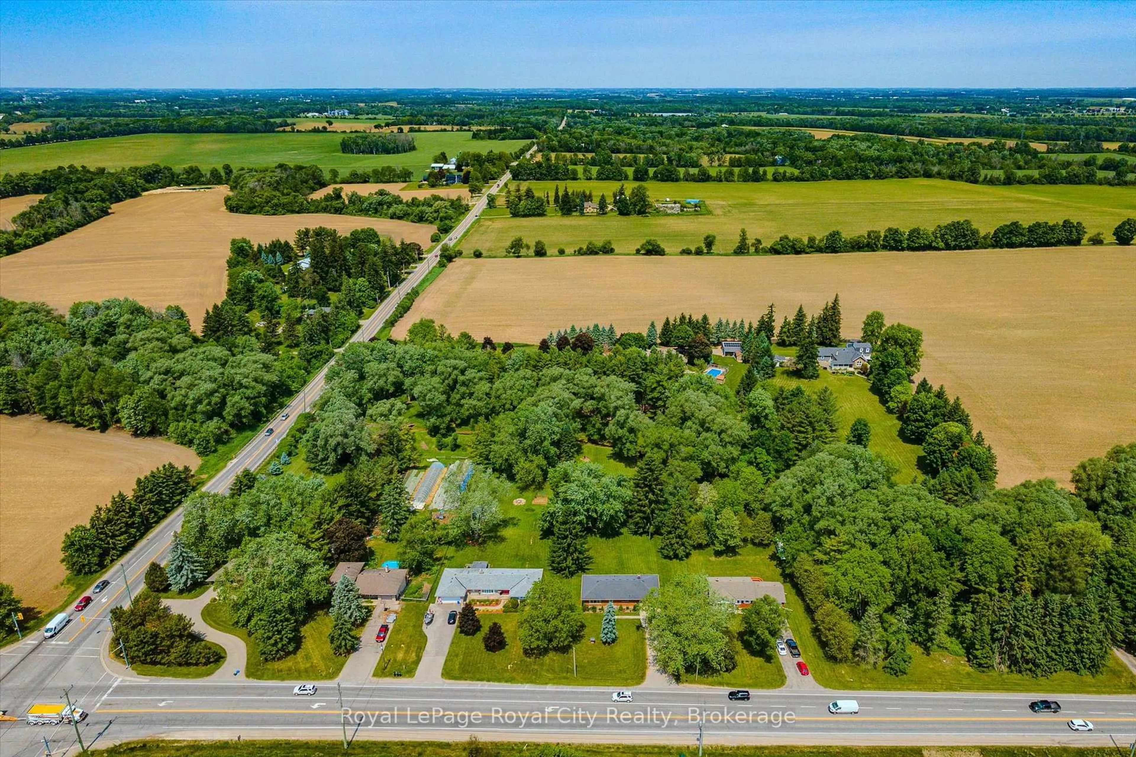 A pic from outside/outdoor area/front of a property/back of a property/a pic from drone, forest/trees view for 7298 Wellington Rd 30, Guelph/Eramosa Ontario N1H 6J2