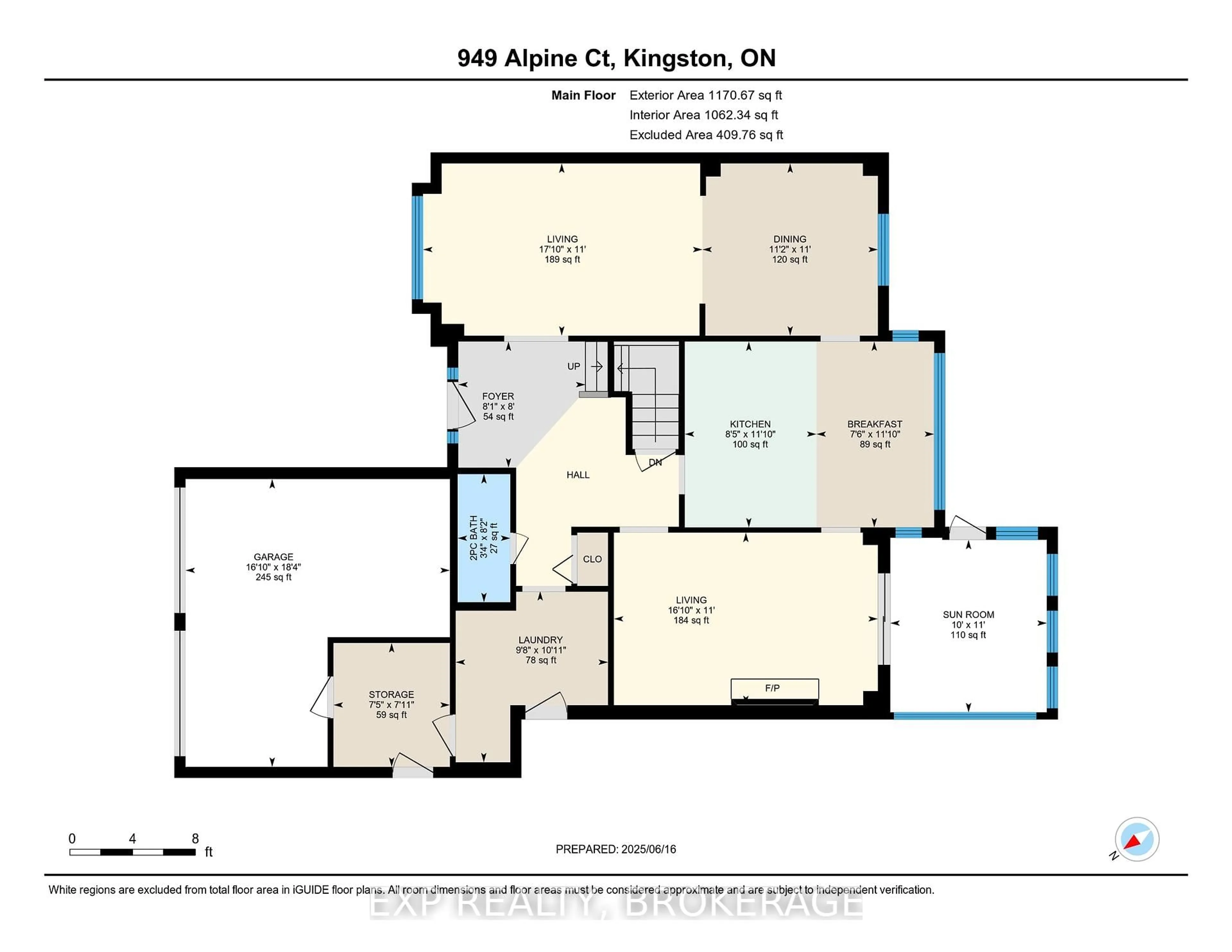 Floor plan for 949 Alpine Crt, Kingston Ontario K7P 1N8