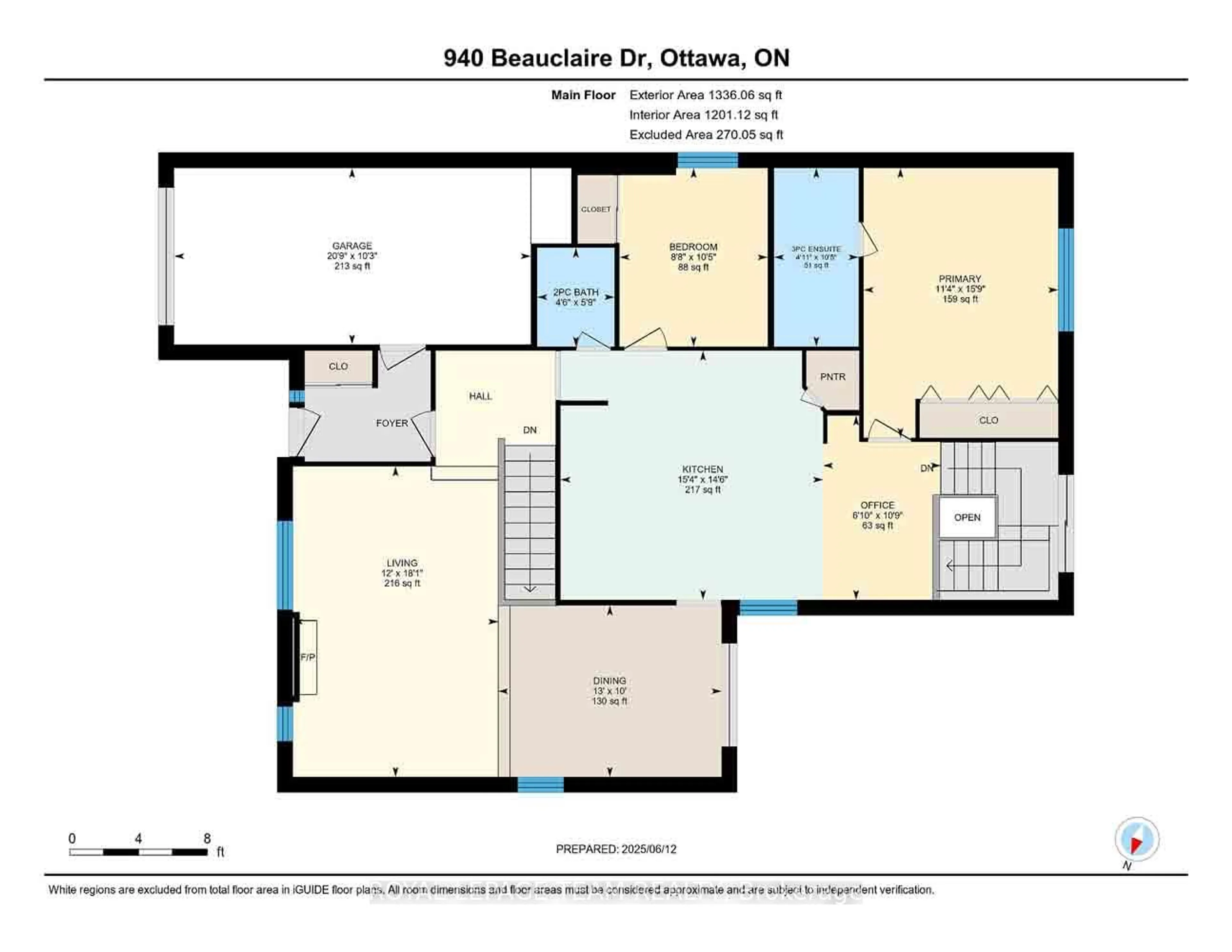 Floor plan for 940 Beauclaire Dr, Ottawa Ontario K1C 2J3