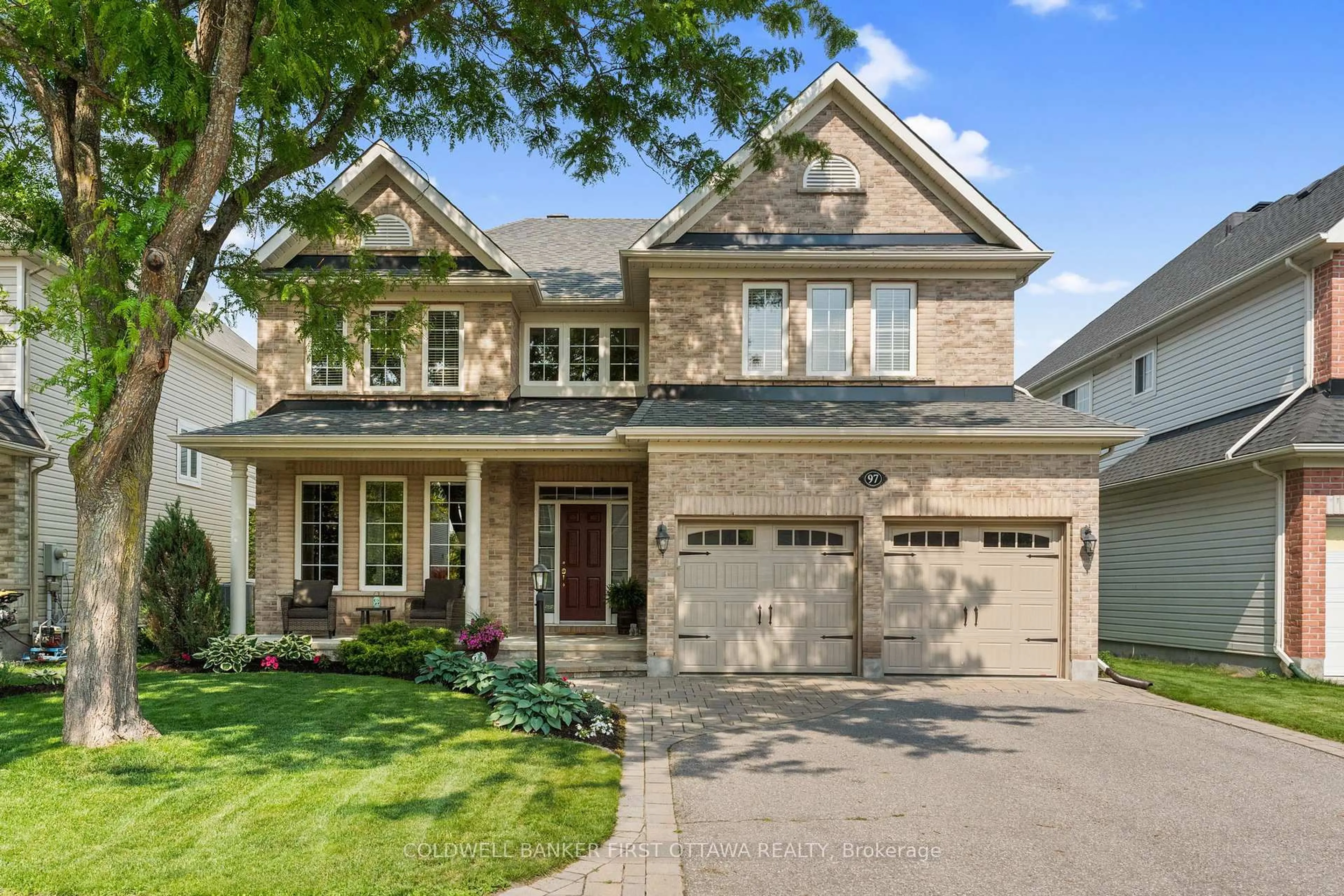 Home with brick exterior material, street for 97 Blackshire Circ, Barrhaven Ontario K2J 5M3
