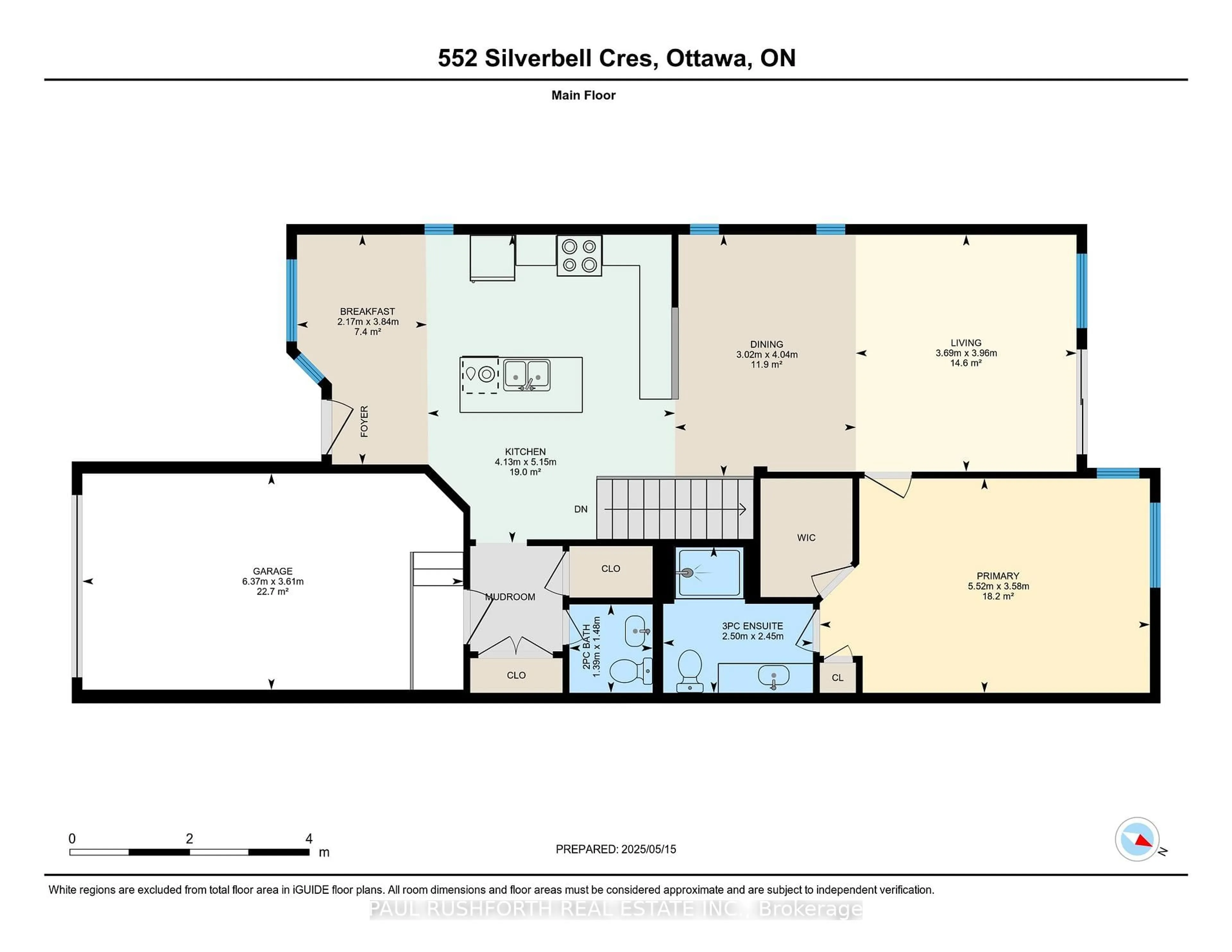 Floor plan for 552 Silverbell Cres, Ottawa Ontario K1T 0P1