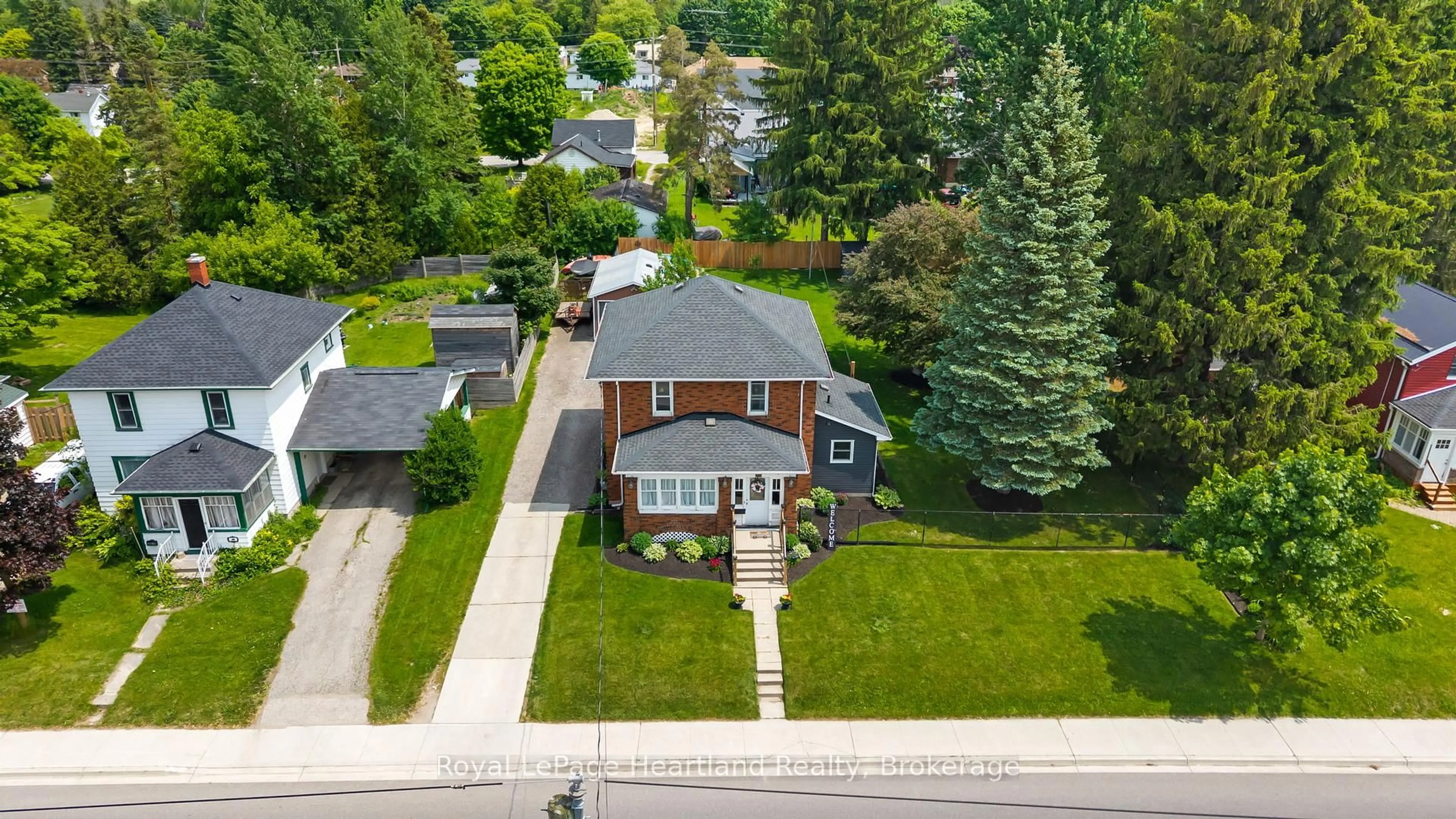 A pic from outside/outdoor area/front of a property/back of a property/a pic from drone, street for 209 ELORA St, Minto Ontario N0G 2P0