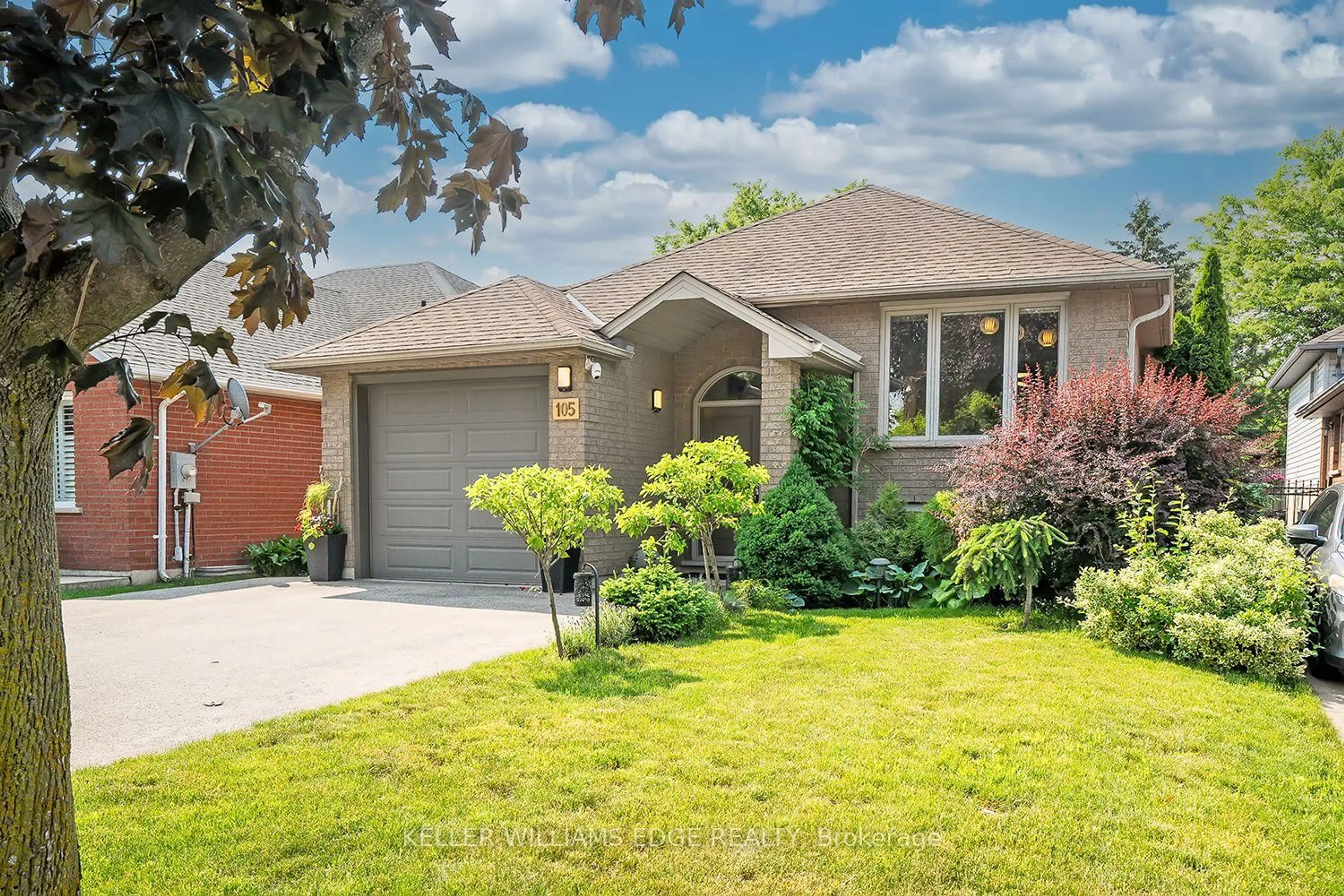 Home with brick exterior material, street for 105 Glenhollow Dr, Hamilton Ontario L8J 3R4